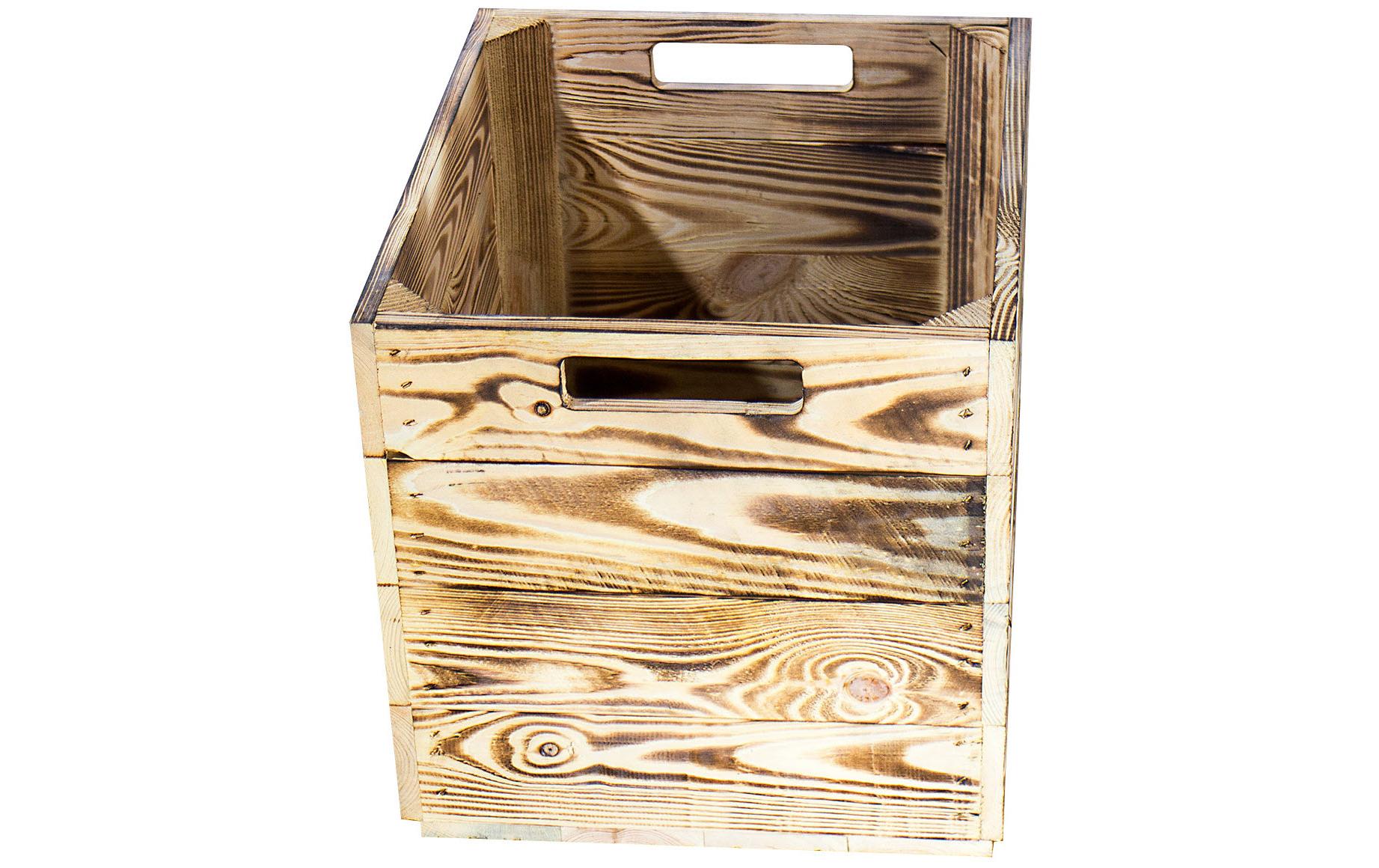 Holz Zollhaus Vintage Aufbewahrungsbox – Holz (Kiefer) – Hellbraun – 330 × 330 × 380 mm