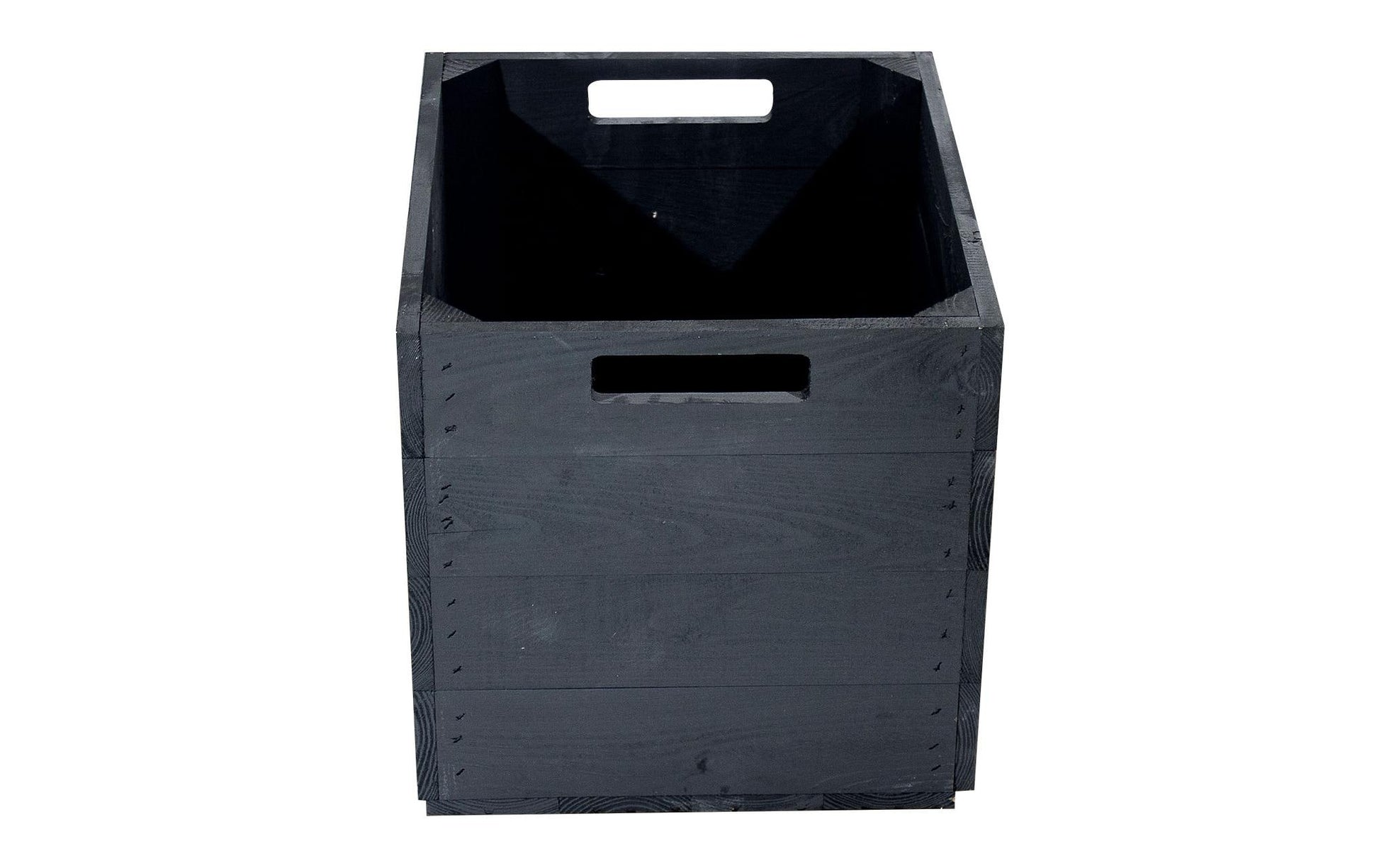 Holz Zollhaus Aufbewahrungsbox – Holz – Schwarz – 330 × 330 × 380 mm