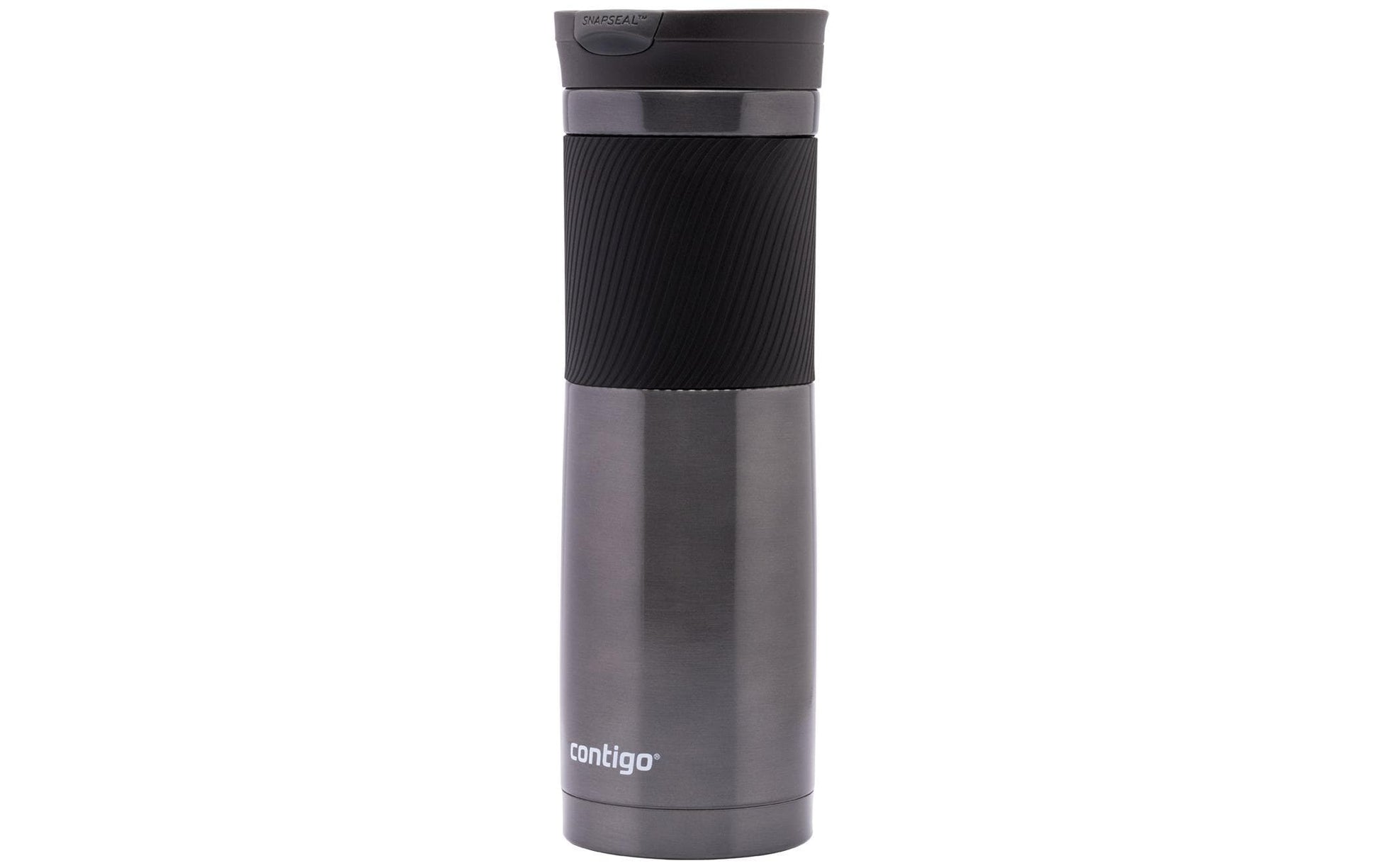 CONTIGO Byron Thermobecher 720 ml – doppelwandig 6 h heiss/12 h kalt, Edelstahl, Klappdeckel, Silber
