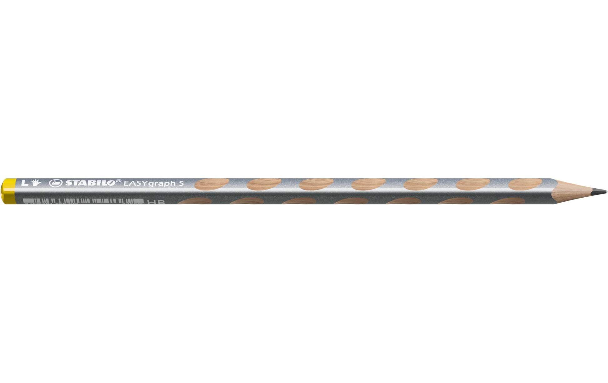 STABILO EASYgraph S Metallic Edition Bleistift HB, hexagonal, mit rutschfester Griffzone, Silber