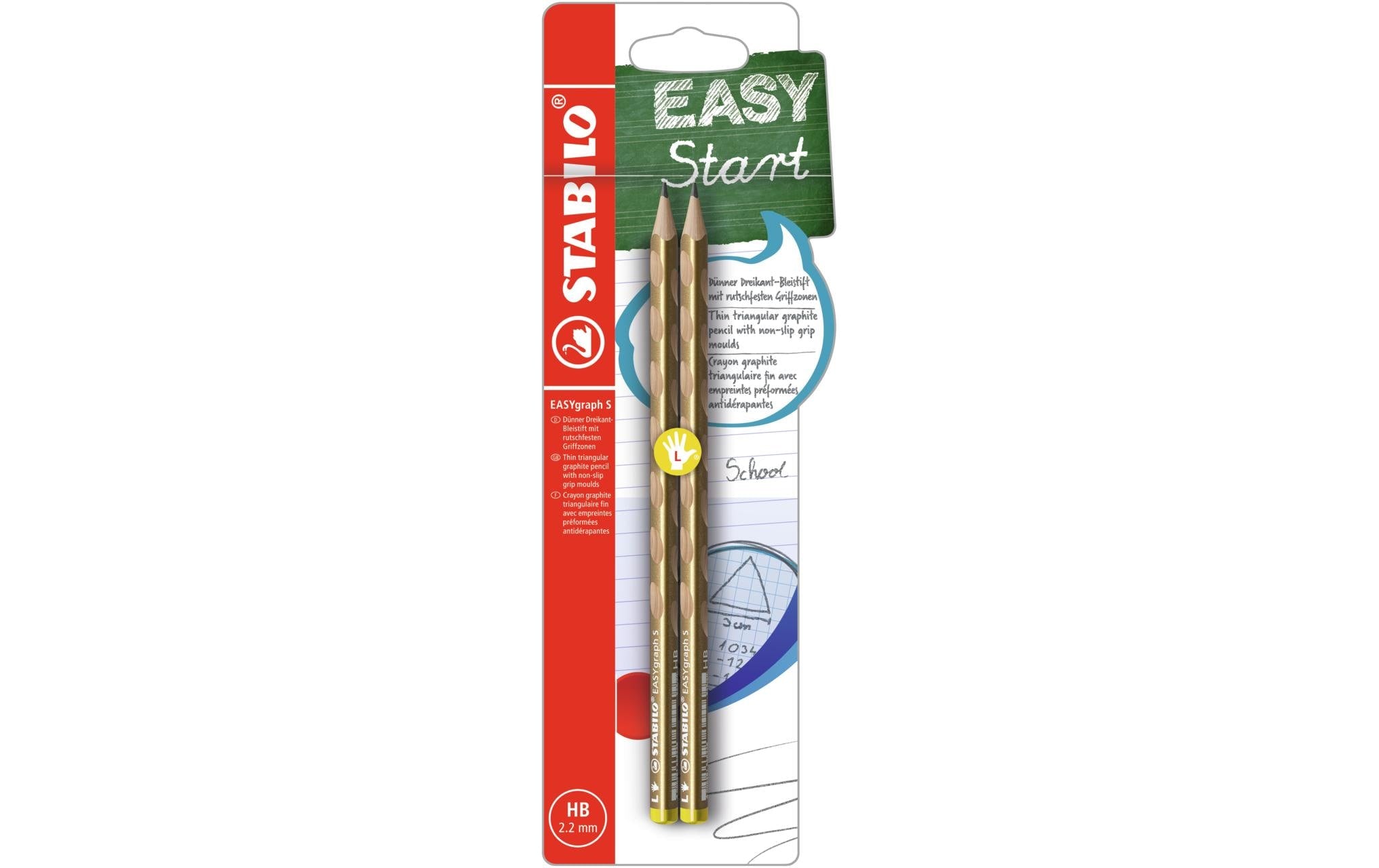 STABILO EASYgraph S Bleistifte HB, dreikantig – 2er-Set