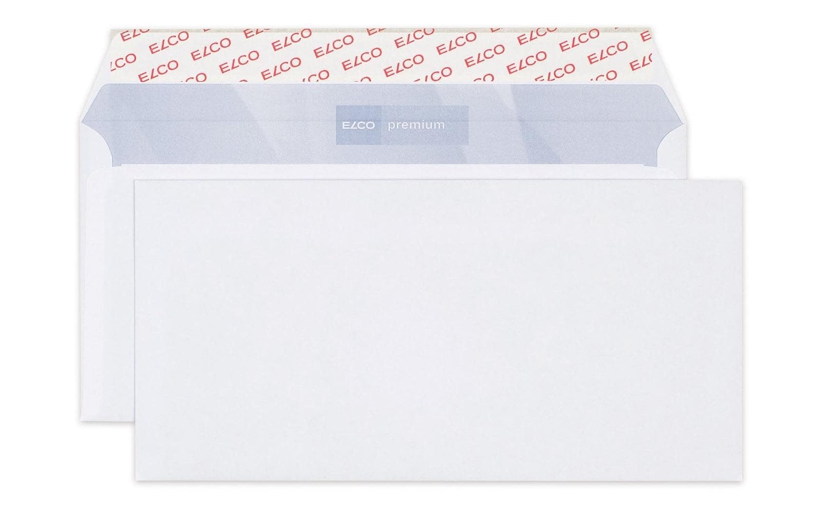 Elco Couvert C5/6, ohne Fenster, selbstklebend, hochweiss, 100 g/m², mit Innendruck – 500 Stk.