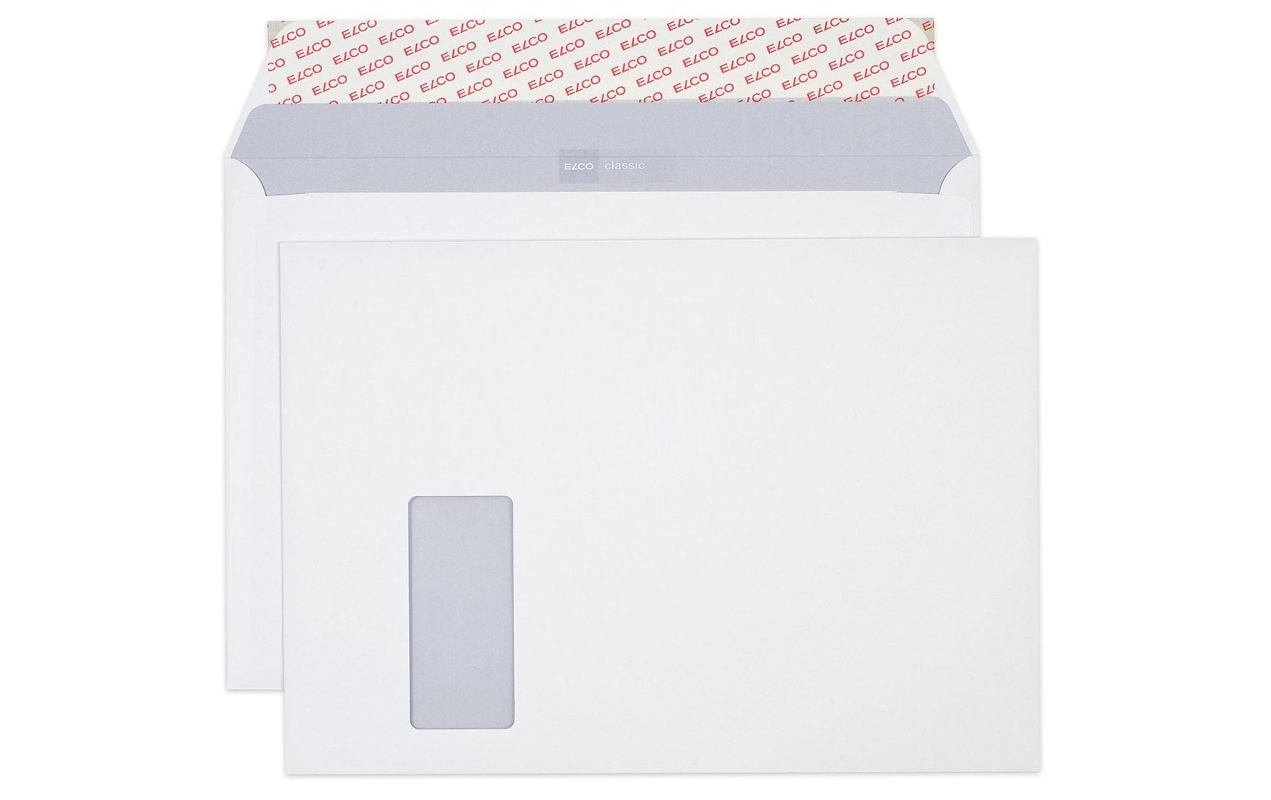 Elco Couvert C4, Fenster links, Selbstklebend, Weiss, 120 g/m², mit Innendruck – 250 Stk.