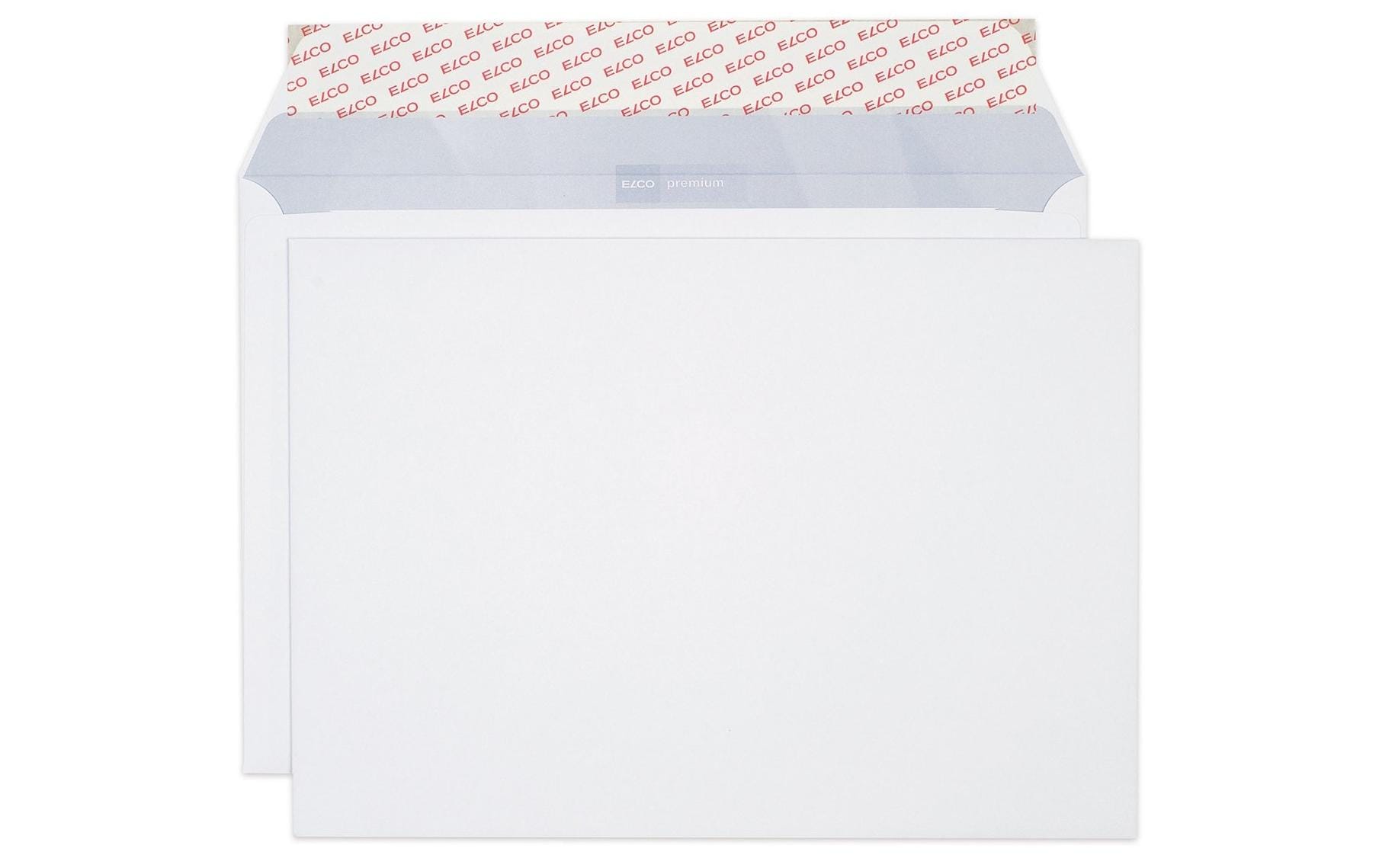 Elco Couvert C4, ohne Fenster, selbstklebend, hochweiss, 120 g/m², mit Innendruck – 250 Stk.