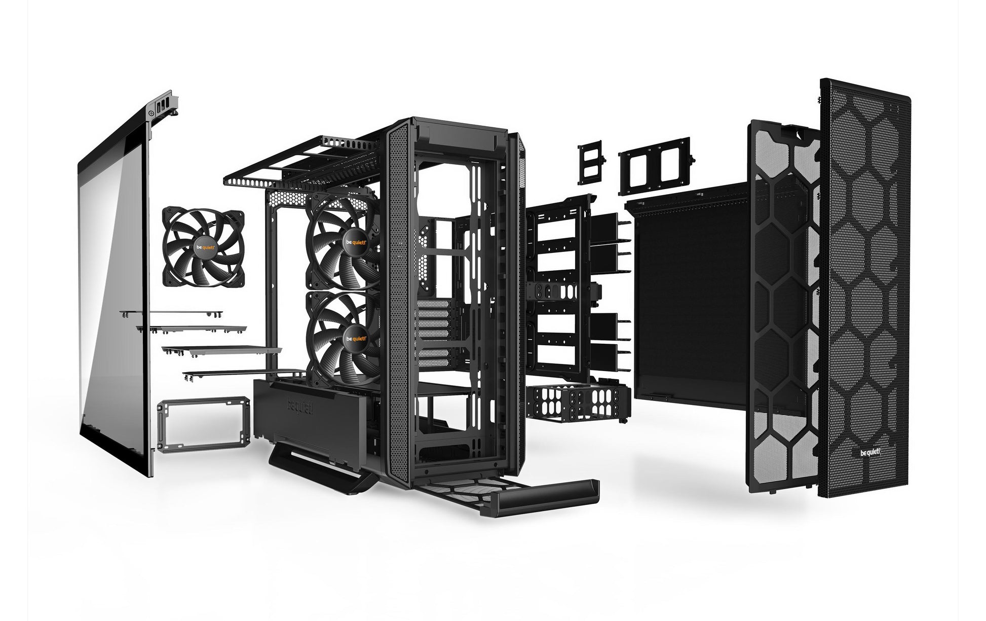 be quiet! be quiet Midi Tower – Silent Base 802 – Schwarz, Seitenfenster, für ATX, EATX, micro ATX und andere, 553×281×539 mm