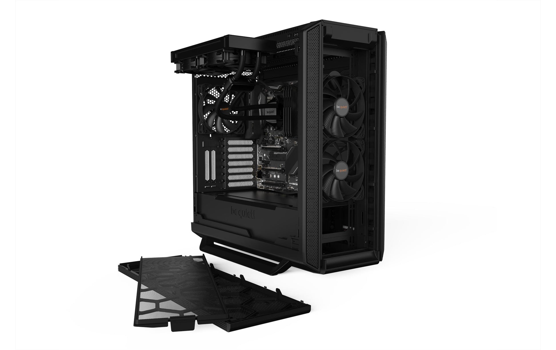 be quiet! be quiet Silent Base 802 – Midi Tower – Schwarz, für ATX, EATX, micro ATX und andere, 2×140 mm, 553×281×539 mm