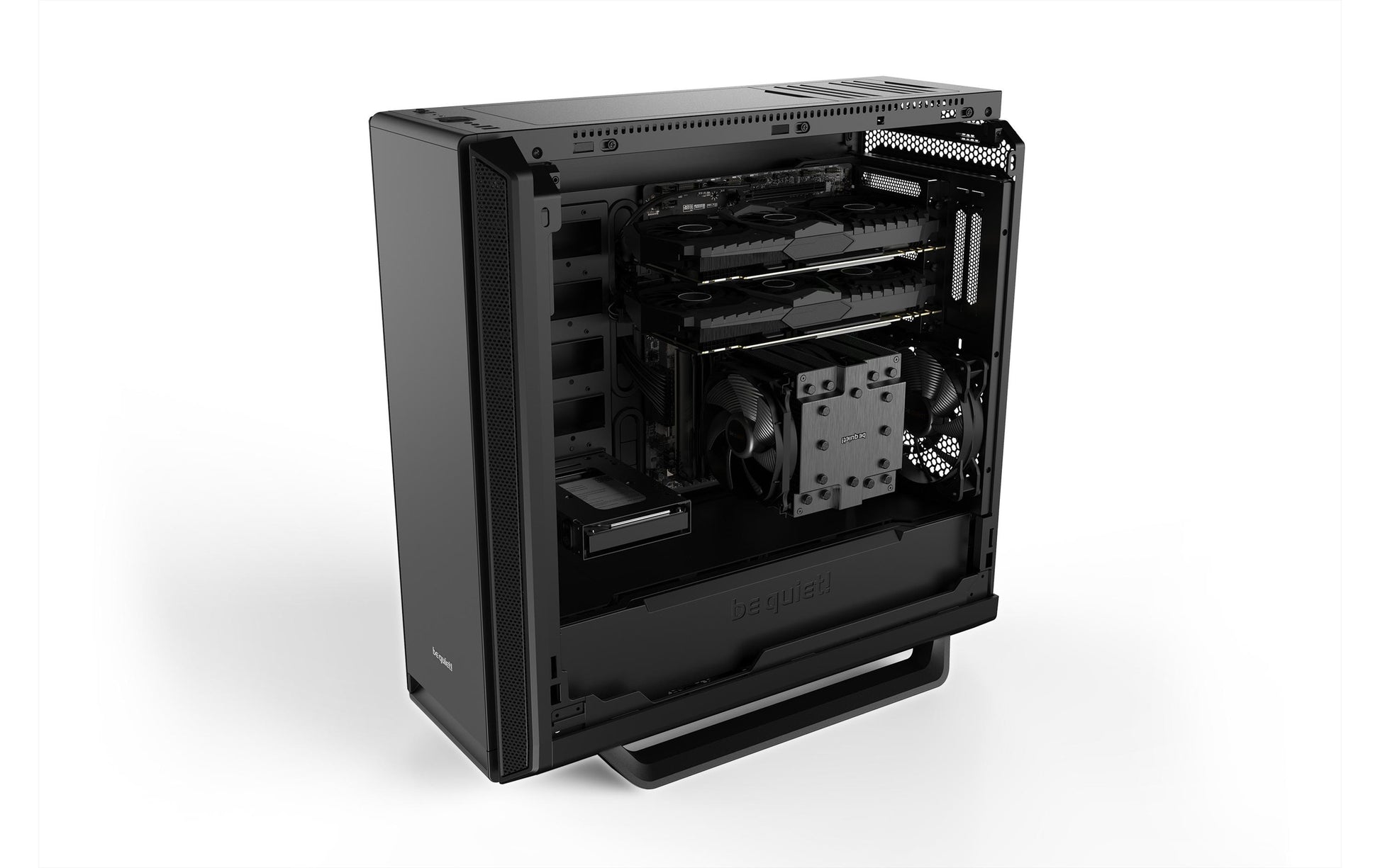 be quiet! be quiet Silent Base 802 – Midi Tower – Schwarz, für ATX, EATX, micro ATX und andere, 2×140 mm, 553×281×539 mm