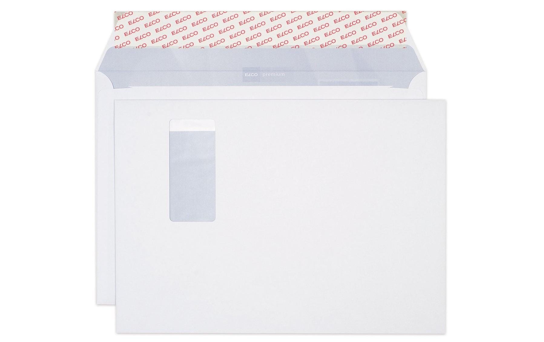 Elco Couvert C4, Fenster rechts, Haftklebung, hochweiss, 120 g/m², mit Innendruck – 250 Stk.