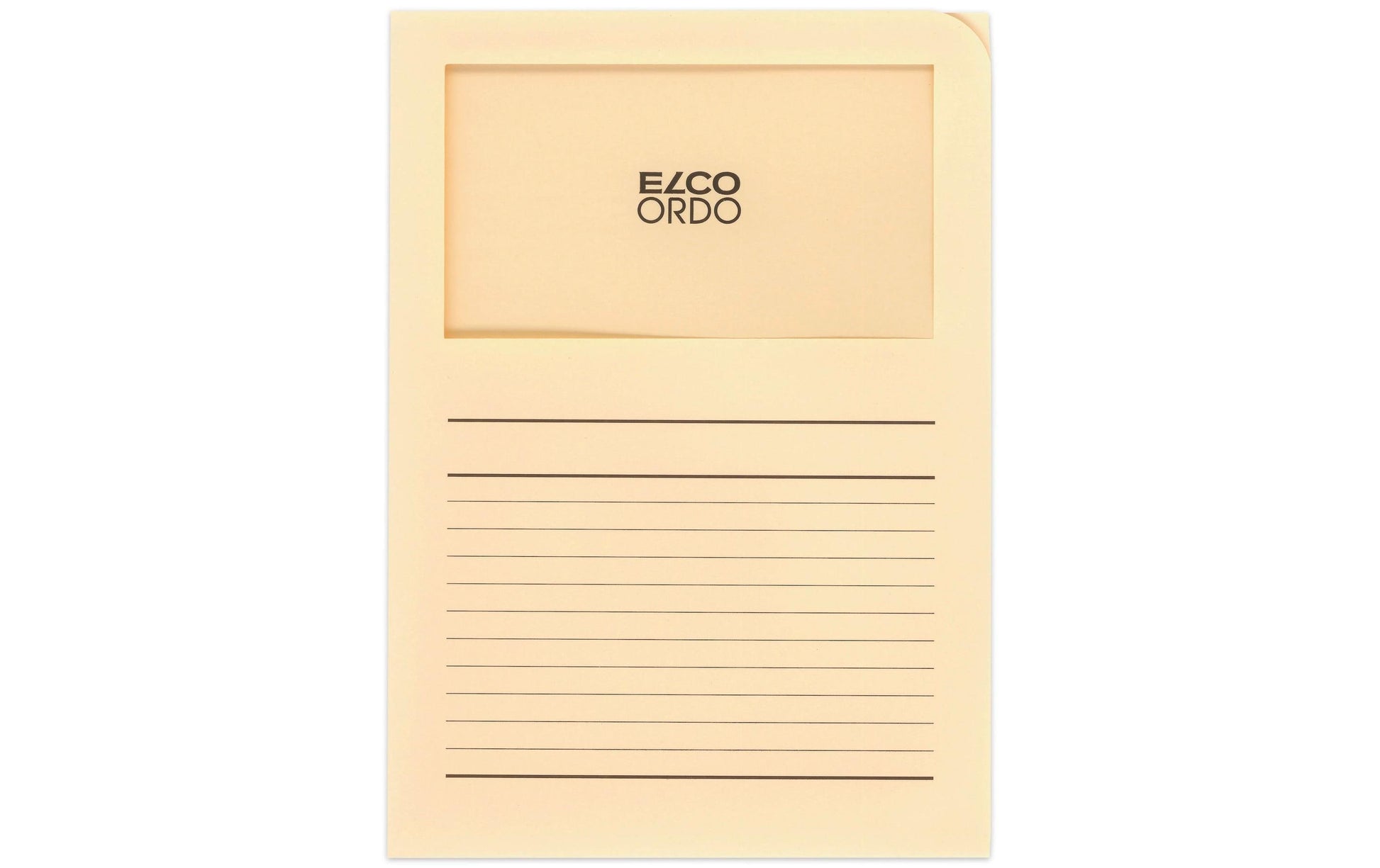 Elco Ordo Classico Sichtmappe A4 – 100er-Pack, Hellchamois, Papier, Sichtfenster
