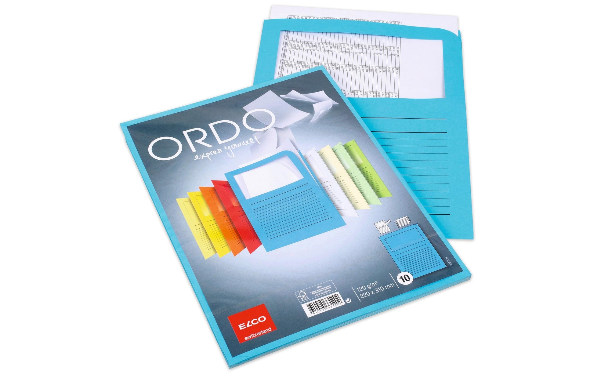 Elco Ordo Classico Sichtmappe A4 – Intensivblau, Papier, 10er-Pack