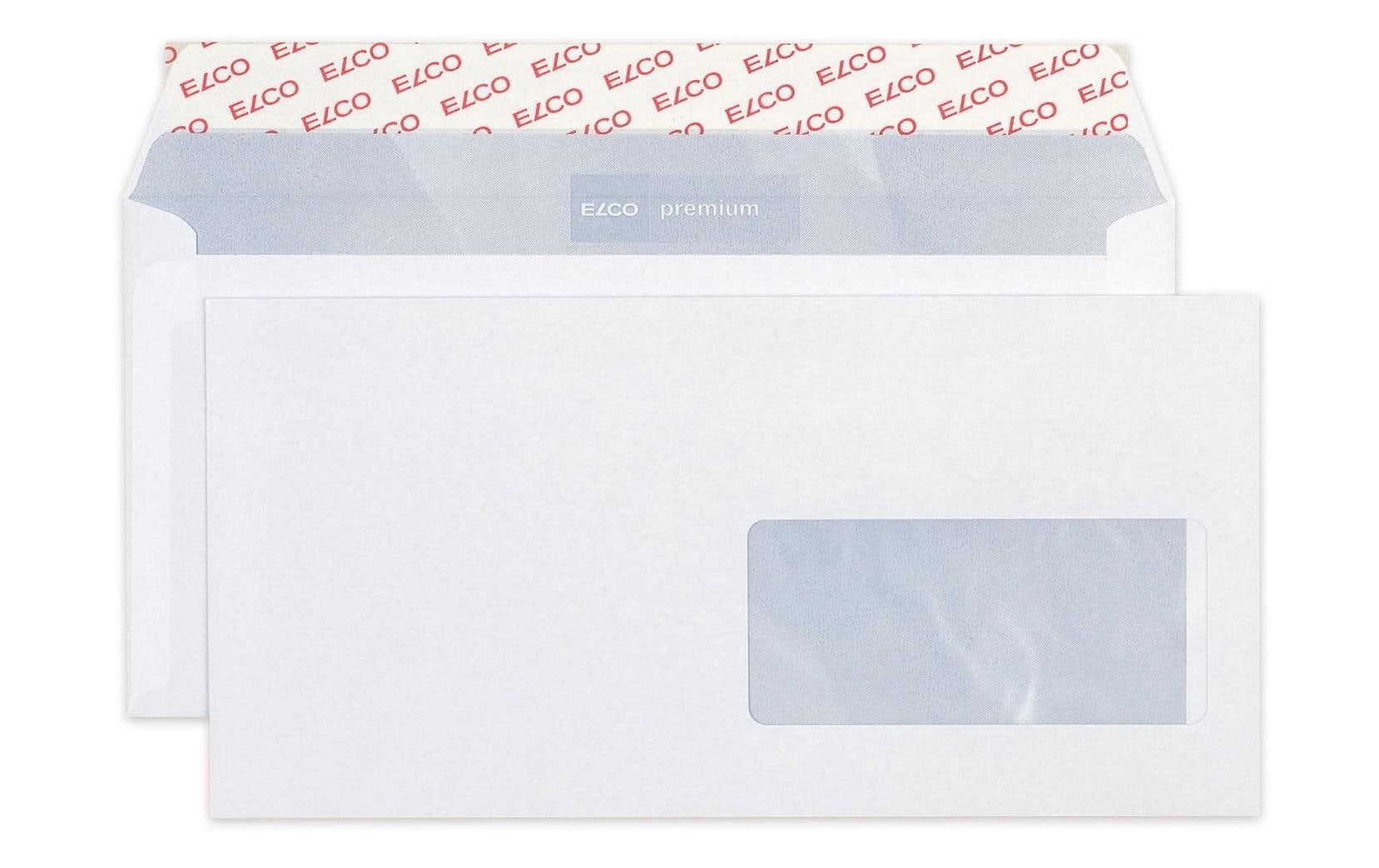 Elco Couvert C5/6, Fenster rechts, Haftklebung, hochweiss, 80 g/m², mit Innendruck – 200 Stk.