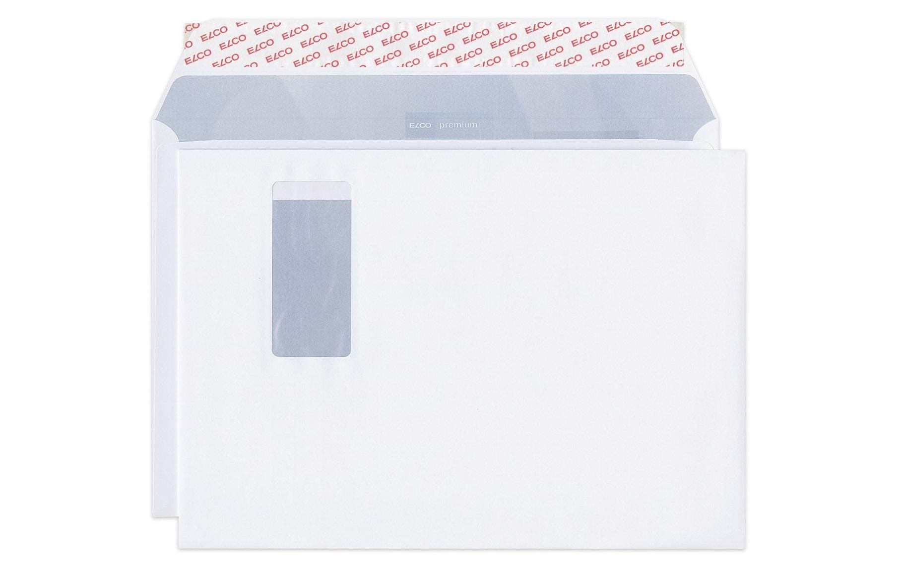 Elco Couvert C4, Fenster rechts, selbstklebend, weiss, 120 g/m² – Elco – 50 Stk.
