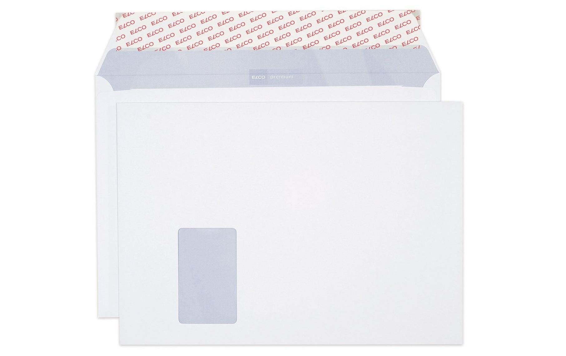 Elco Couvert C4, Fenster links, Selbstklebend, Weiss, 120 g/m², mit Innendruck – 50 Stk.