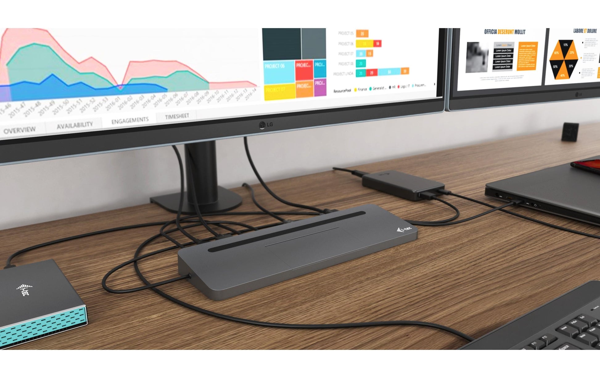 i-tec Dockingstation – USB-C, 1× DP, 1× HDMI, 1× VGA, 4× USB-A, 85 W PD, GbE, SD, 3,5 mm, für Windows/Mac/Linux