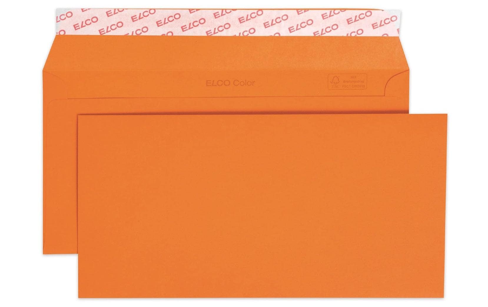 Elco Couvert C5/6, ohne Fenster, selbstklebend, orange, 100 g/m² – 25 Stk.