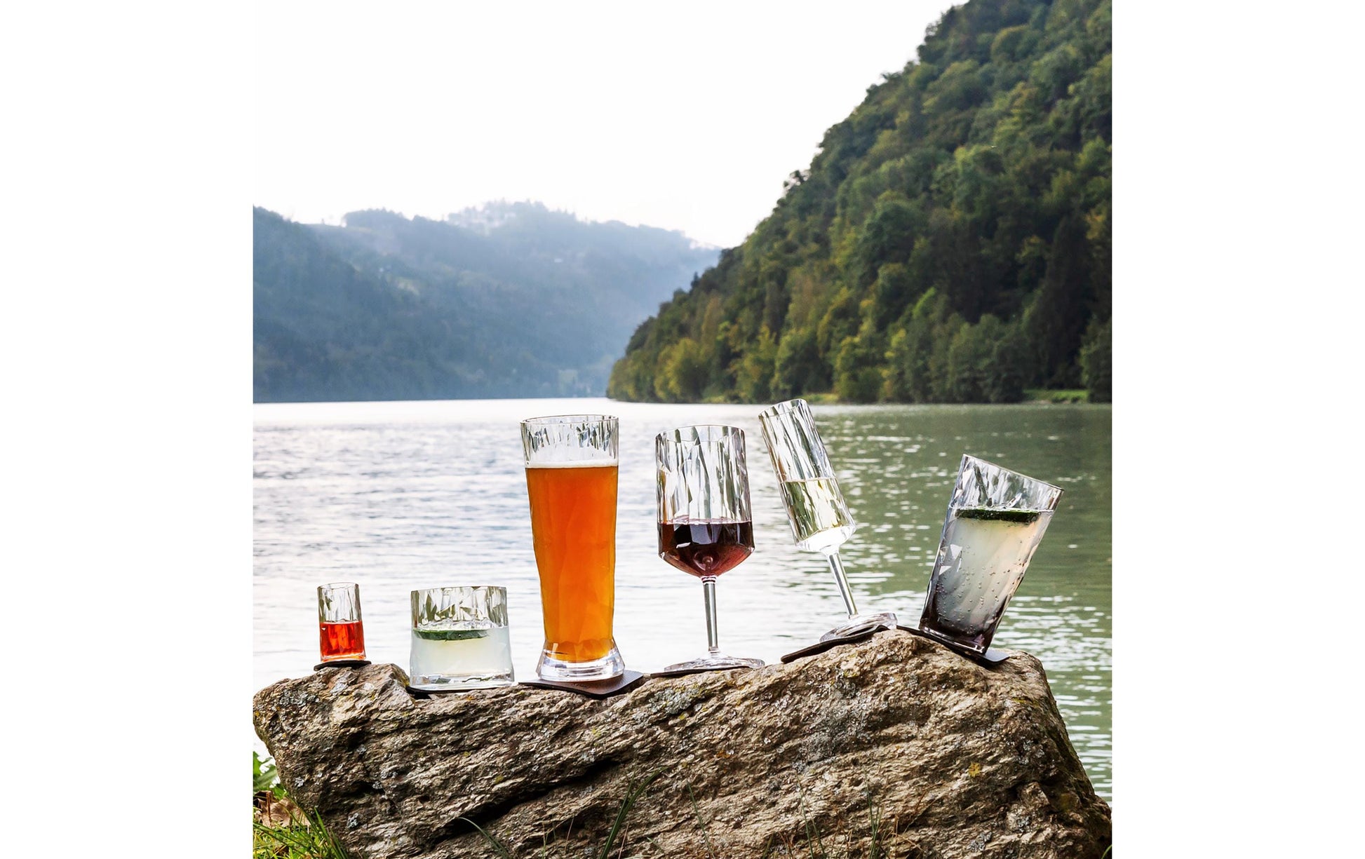 Silwy Weinglas – 0,30 l, Kunststoff, Transparent, 2 Stück