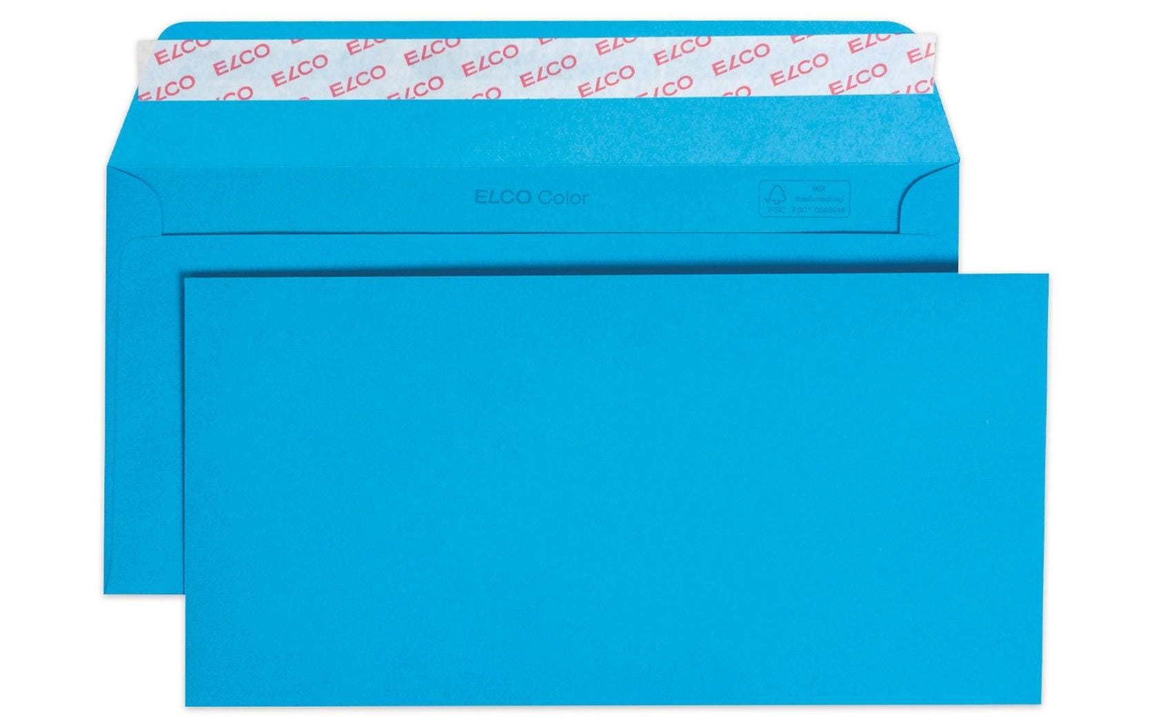 Elco Couvert C5/6, ohne Fenster, selbstklebend, blau, 100 g/m² – Elco – 25 Stk.