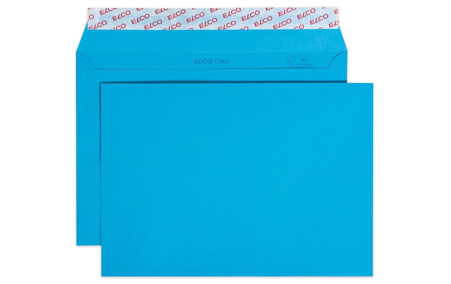 ELCO Couvert C5 (229 × 162 mm), ohne Fenster, haftklebend (Optifix), intensivblau, 100 g/m² – 25 Stk.