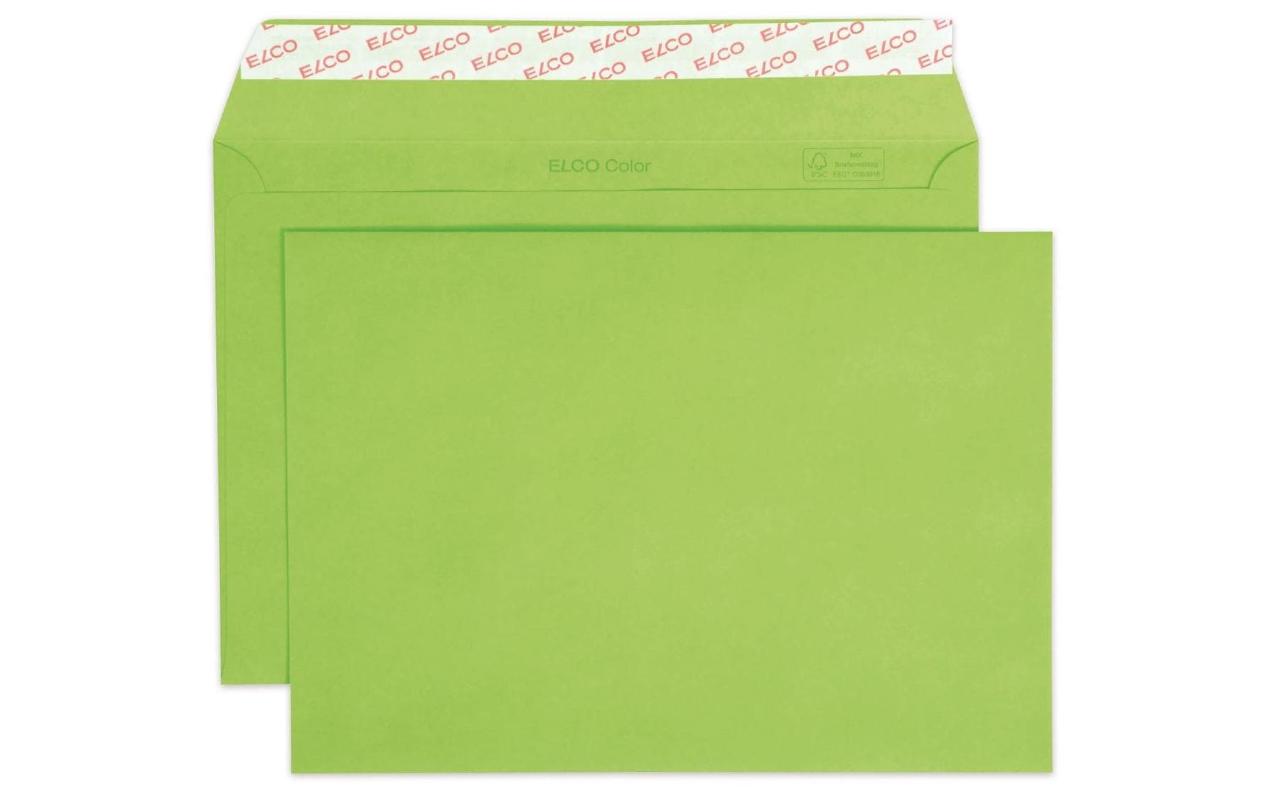 Elco Couvert C5, ohne Fenster, selbstklebend, intensivgrün, 100 g/m² – 25 Stk.