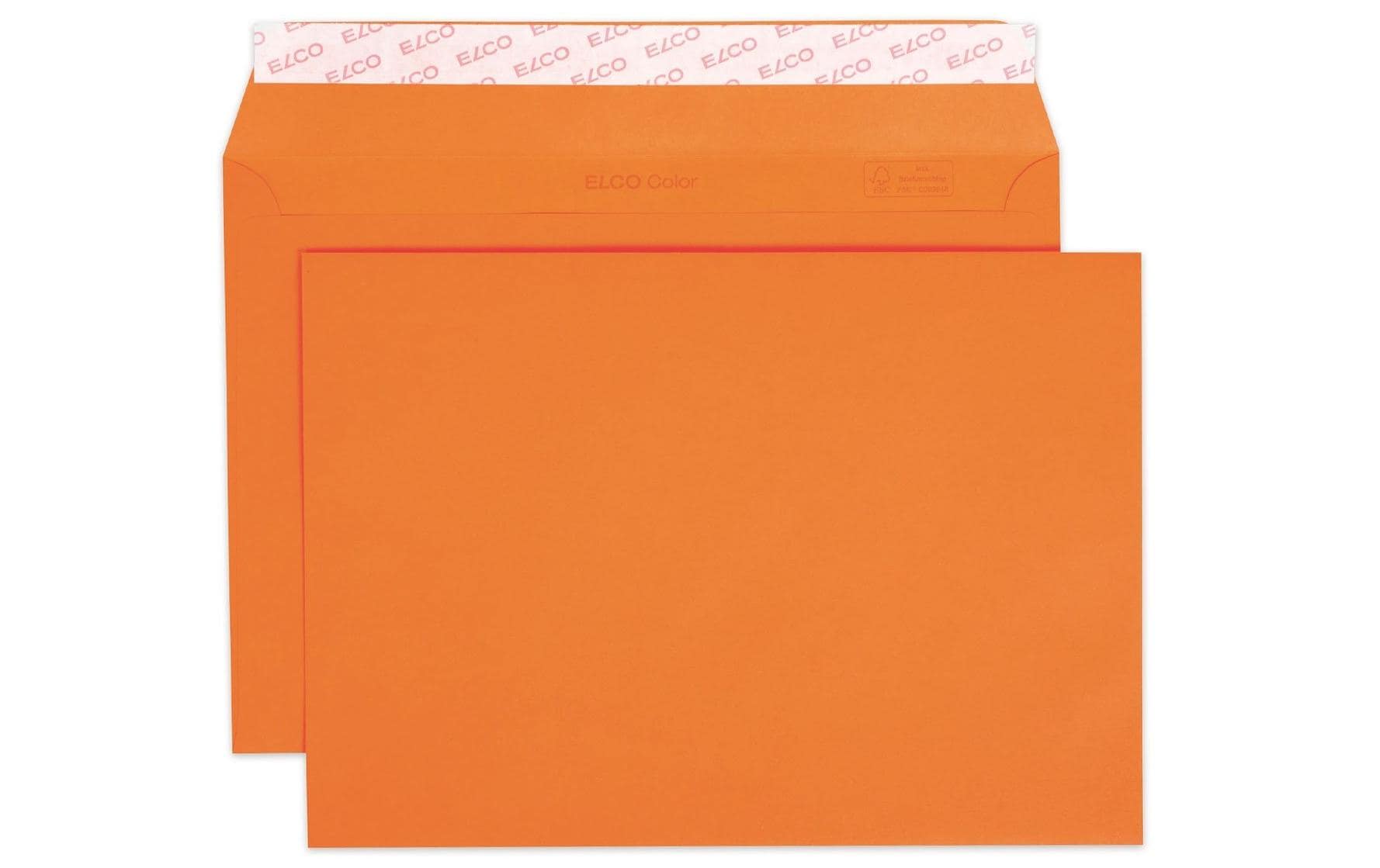 Elco Couvert C5, ohne Fenster, selbstklebend, orange, 100 g/m² – 25 Stk.