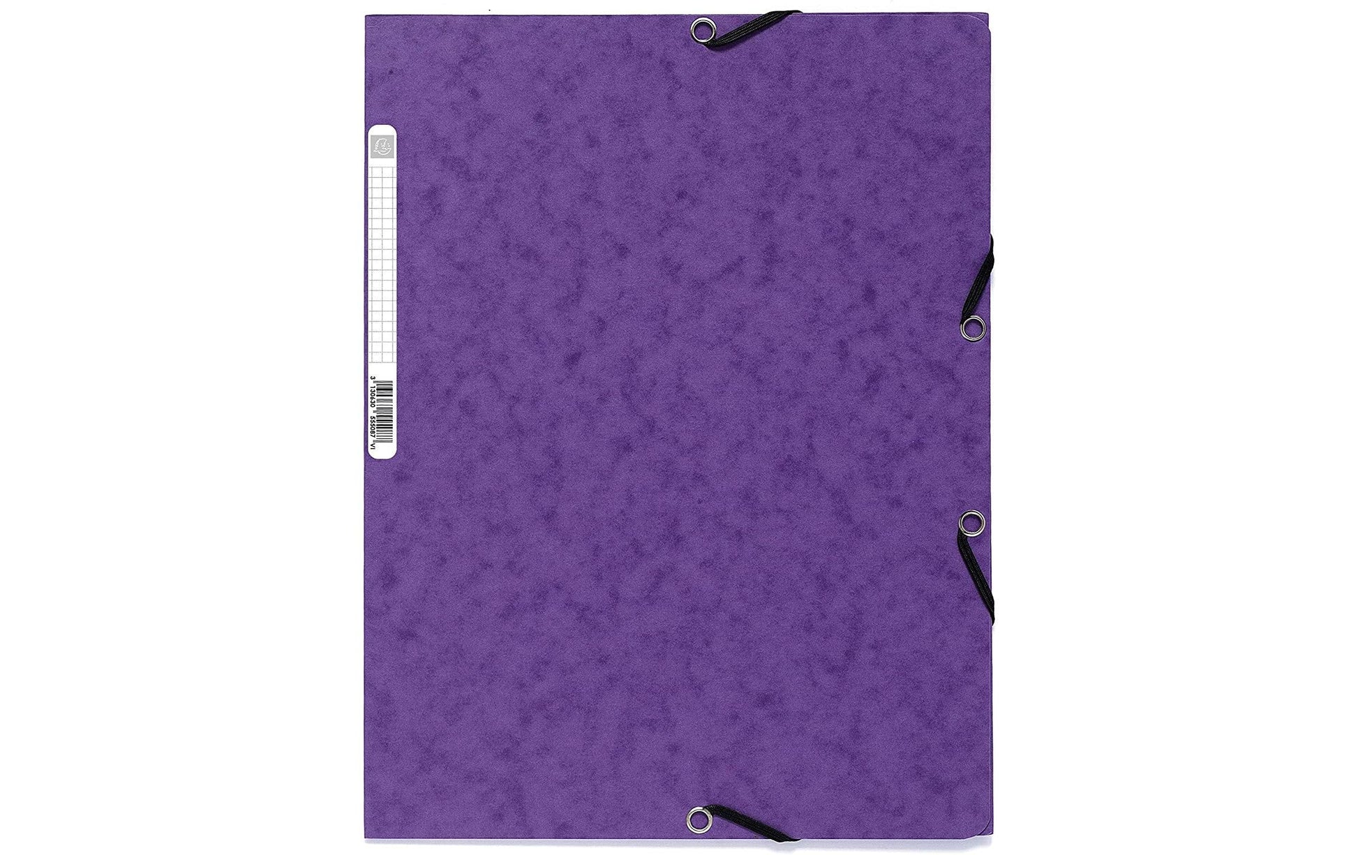 Exacompta Gummibandmappe A4 – 3 Klappen, Karton, Violett, bis 250 Blatt, 25 Stk.