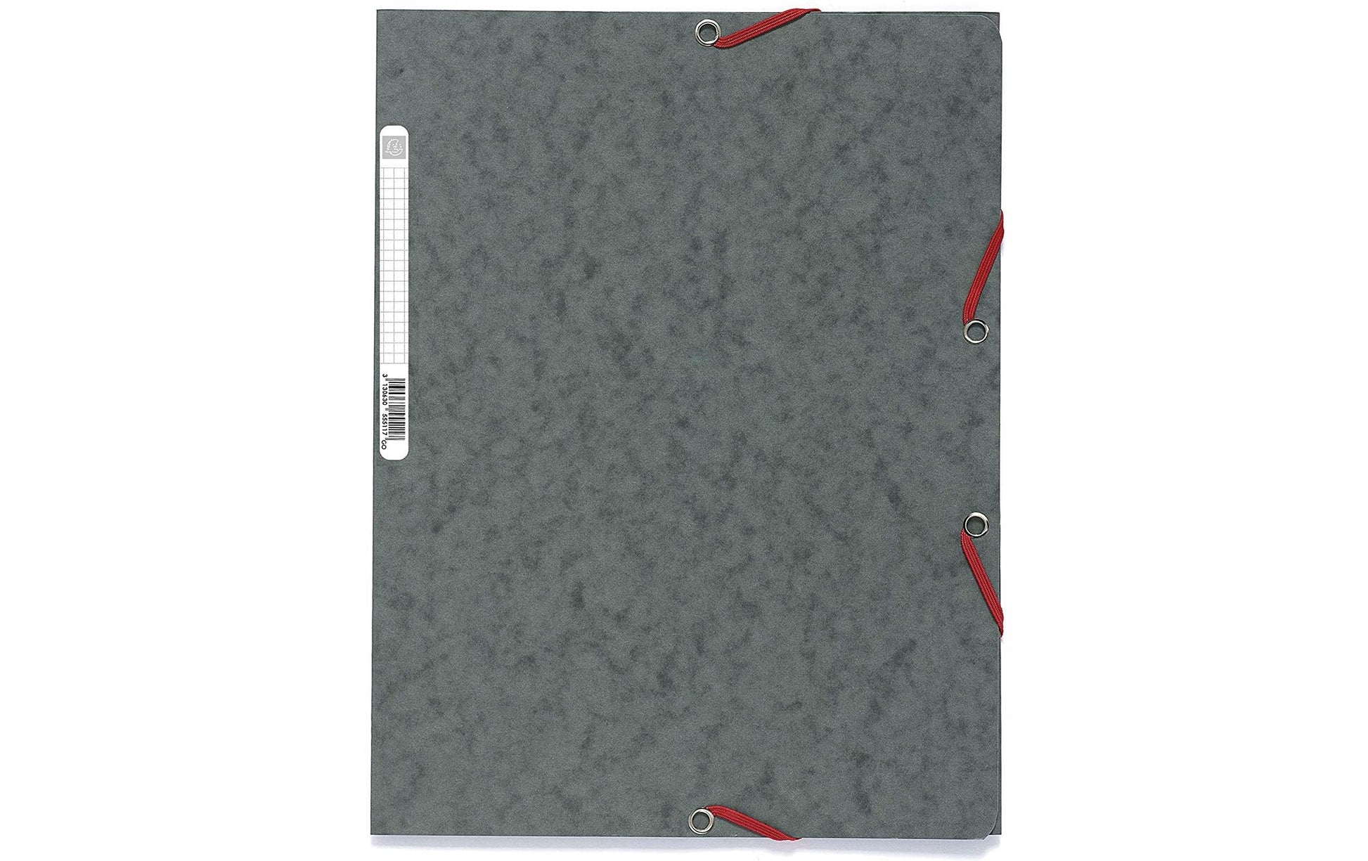 Exacompta Gummibandmappe A4 – 3 Klappen, Karton, Grau, bis 250 Blatt