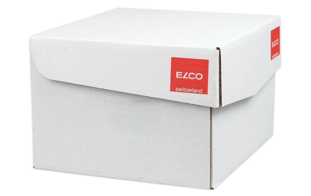 Elco Couvert C5, Fenster links, Haftklebung, weiss, 100 g/m², mit Innendruck – 500 Stk.