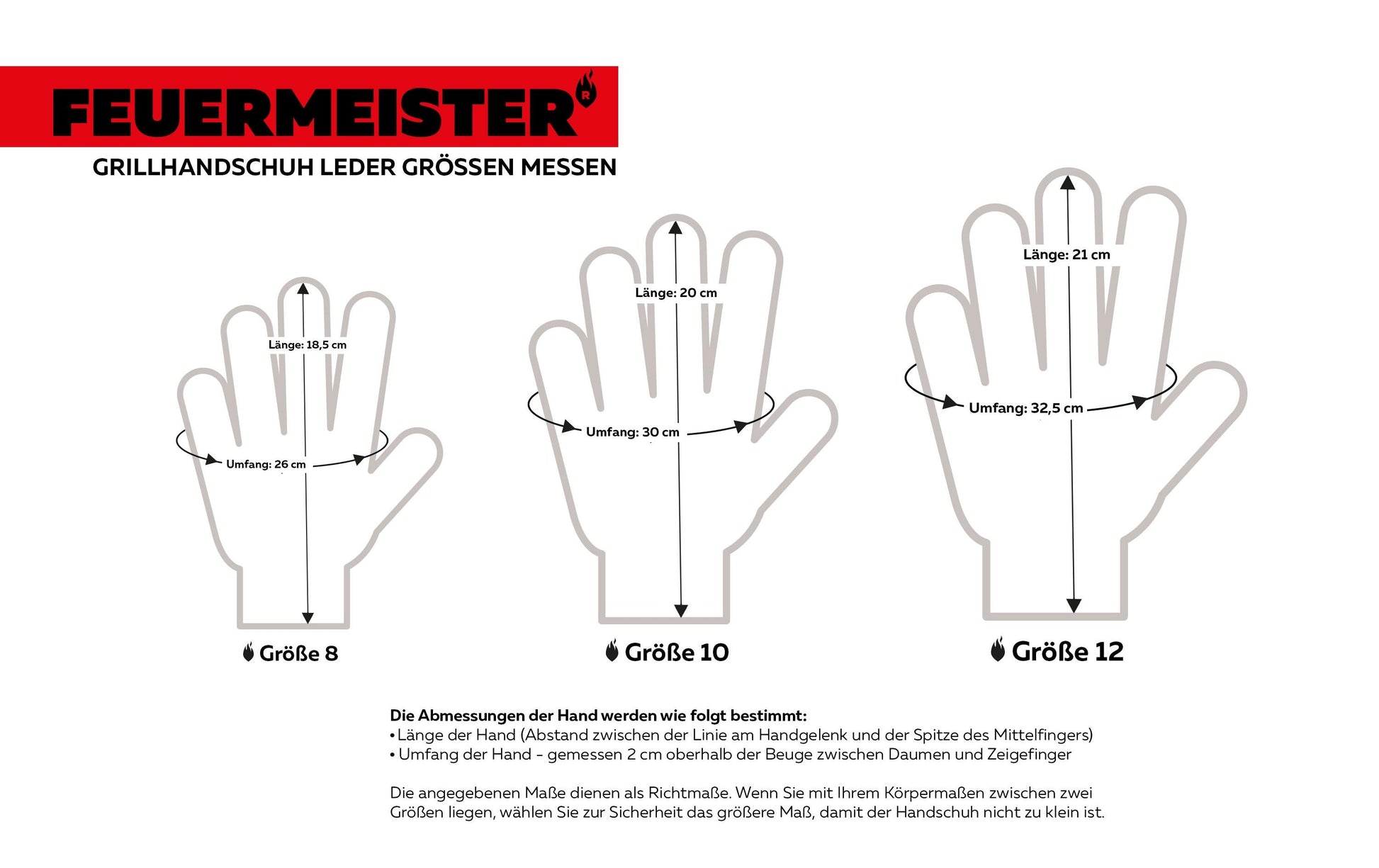 Feuermeister Arbeitshandschuhe G 3620 – Grösse 12 – Spaltleder, Kevlargarn – Rot