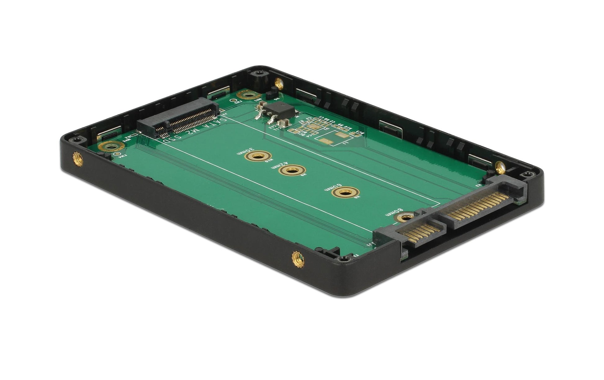 DeLOCK 62792 Adapterplatine M.2 zu SATA – SATA 3.0 (6 Gbit/s), M.2 Key-B, für M.2 SATA-SSDs