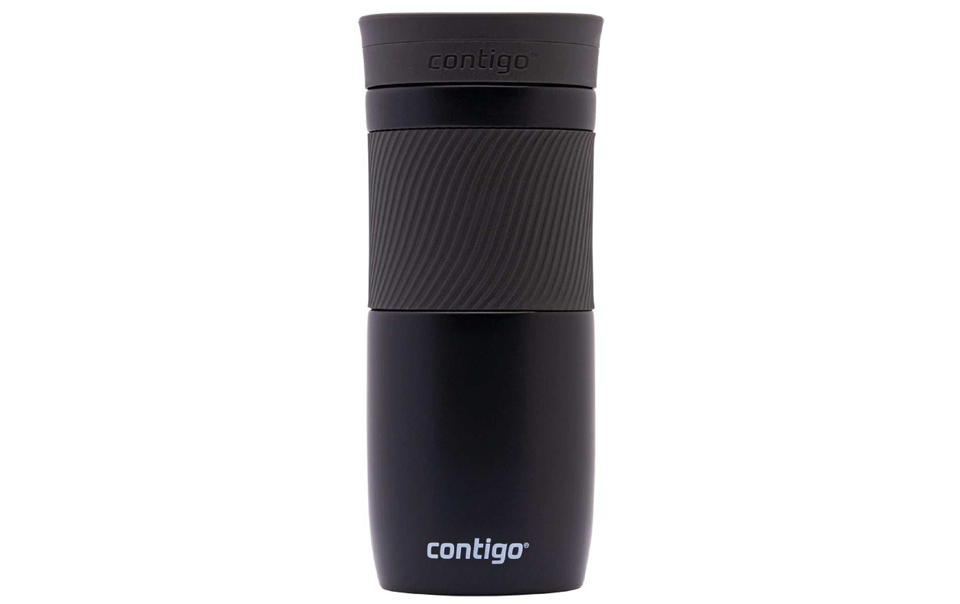 Contigo Byron Thermobecher 470 ml – doppelwandig 6 h heiss/12 h kalt, Klappdeckel, Edelstahl, schwarz