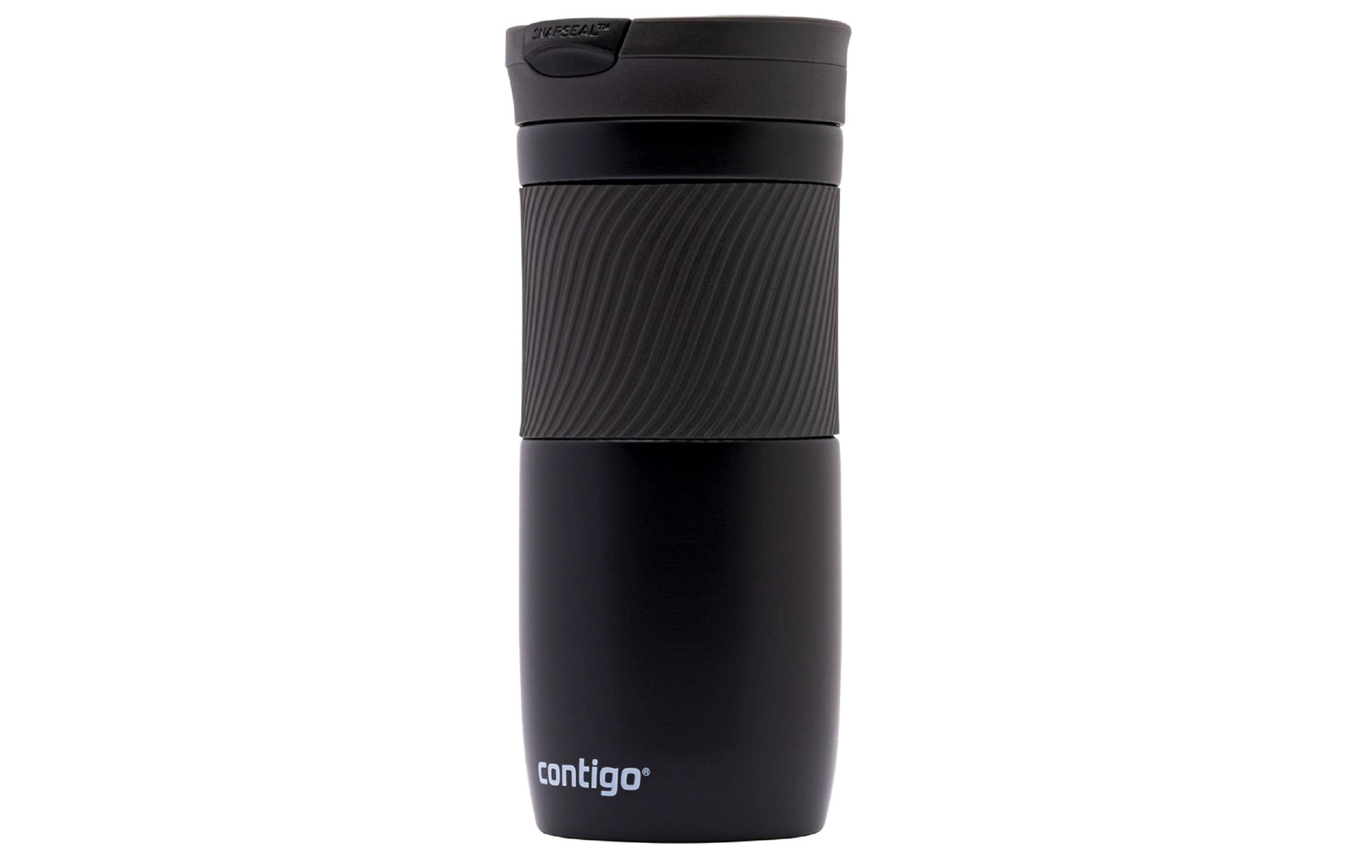 Contigo Byron Thermobecher 470 ml – doppelwandig 6 h heiss/12 h kalt, Klappdeckel, Edelstahl, schwarz