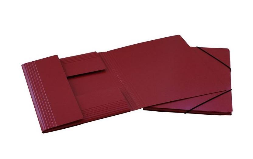 EROLA Sammelmappe für A4, Karton, Rot, mit Gummizug