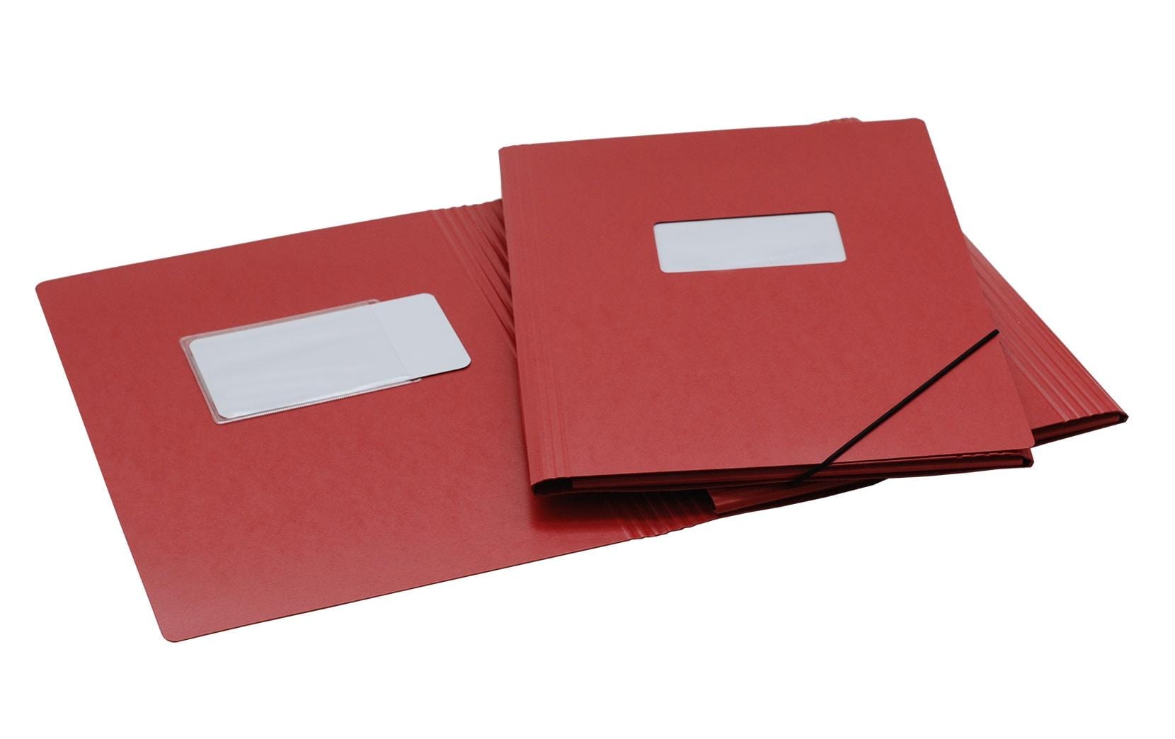 Erola-Mappen Erola – Sammelmappe für A4, Pressspan, Rot, mit Gummizug