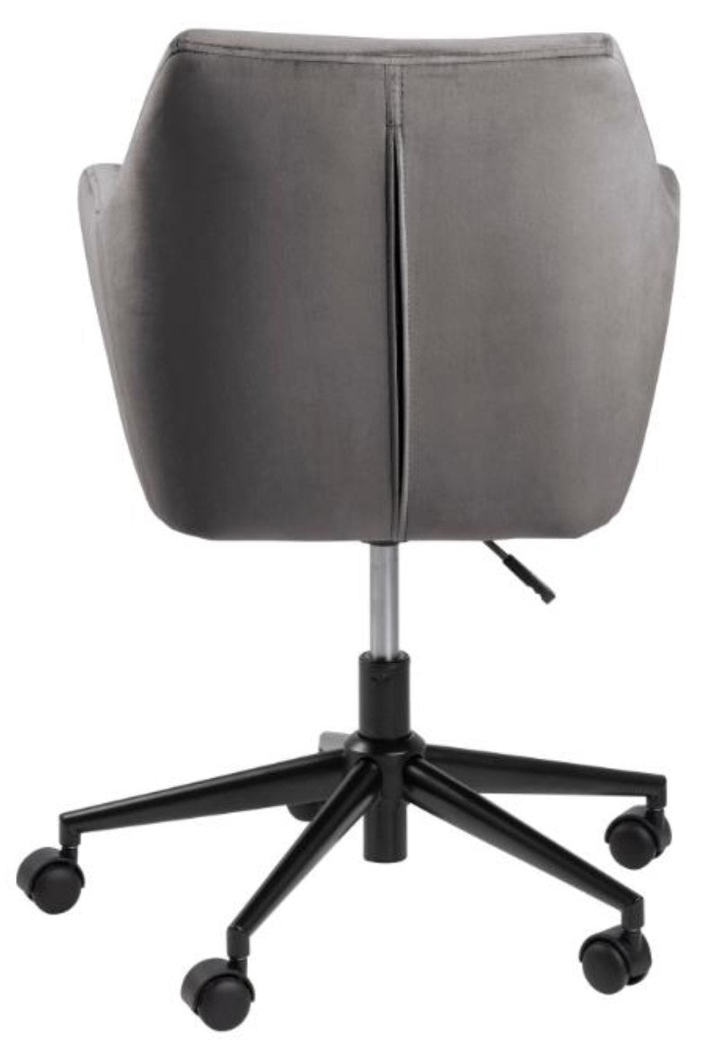 Actona AC Design Bürostuhl Nora – Stoff, Metallfuss, Dunkelgrau