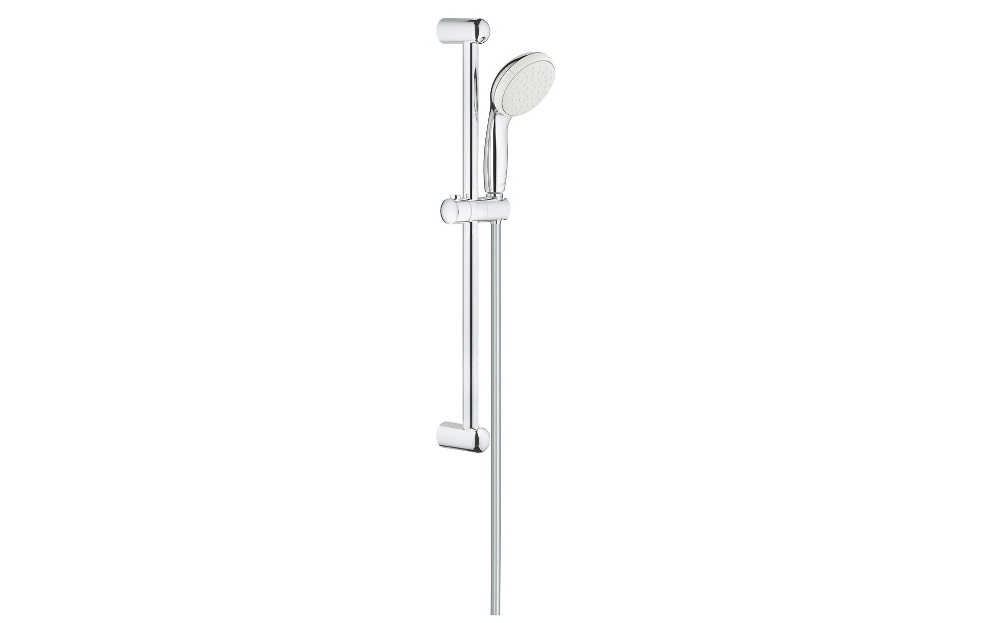 GROHE Brausestangenset – 60 cm, Schlauch 175 cm, Messing, Wandmontiert, Chrom