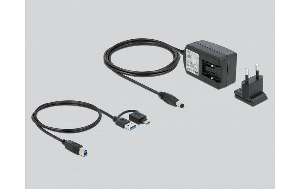 DeLOCK 87771 Dockingstation – USB-A, 2× HDMI, 6× USB-A, GbE, 3,5 mm Audio, für Windows/Mac