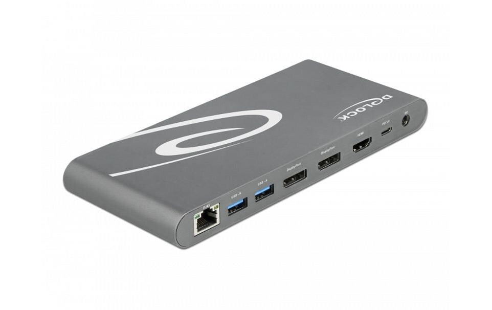 DeLOCK 87772 Dockingstation – Thunderbolt 3, 2× DP, 1× HDMI, 3× USB-A, 2× USB-C, für Windows/Mac/Android