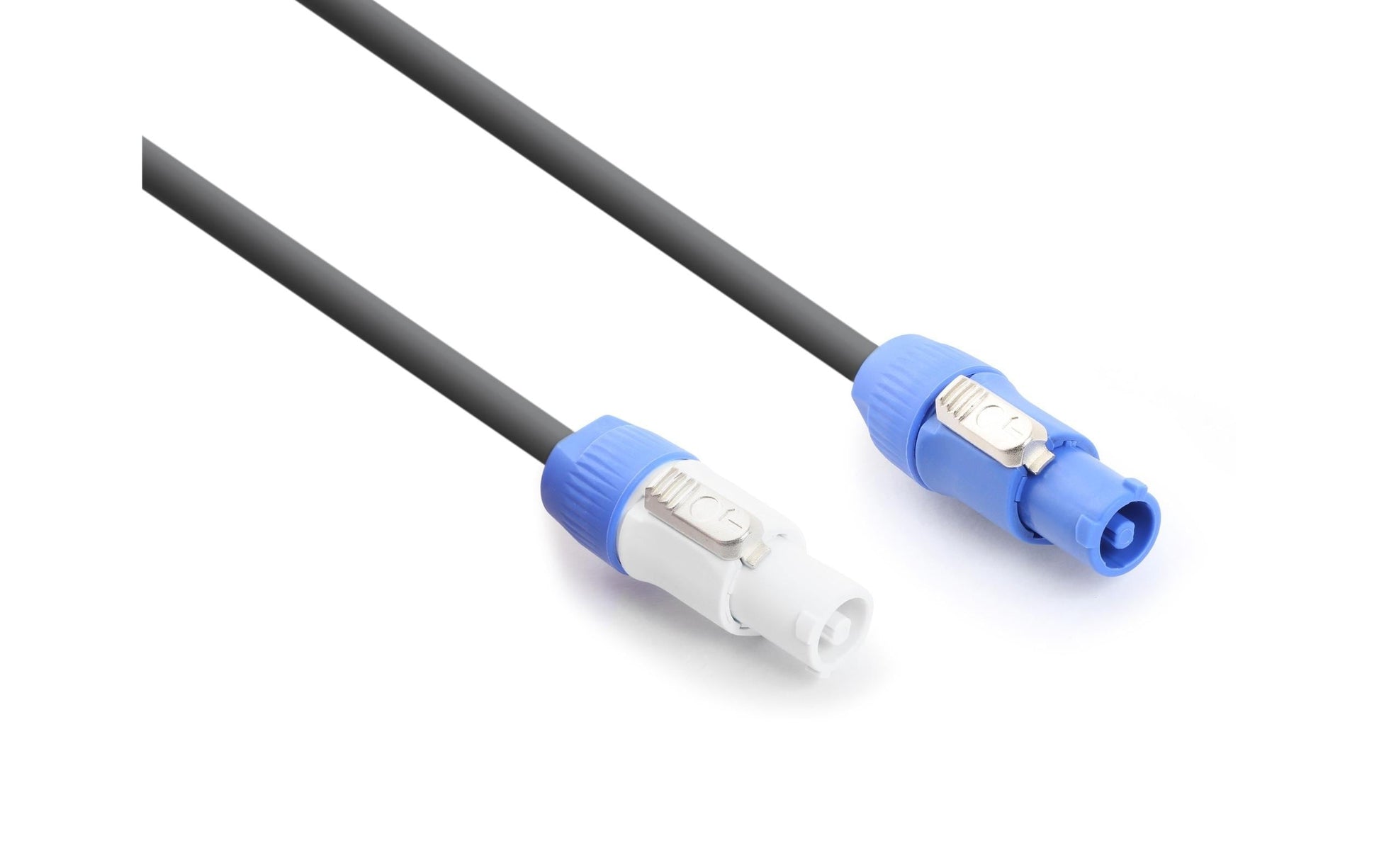 PD-Connex PowerCON Stromkabel – PowerCON A–PowerCON B, 0,75 m, 3×1,5 mm², schwarz/blau