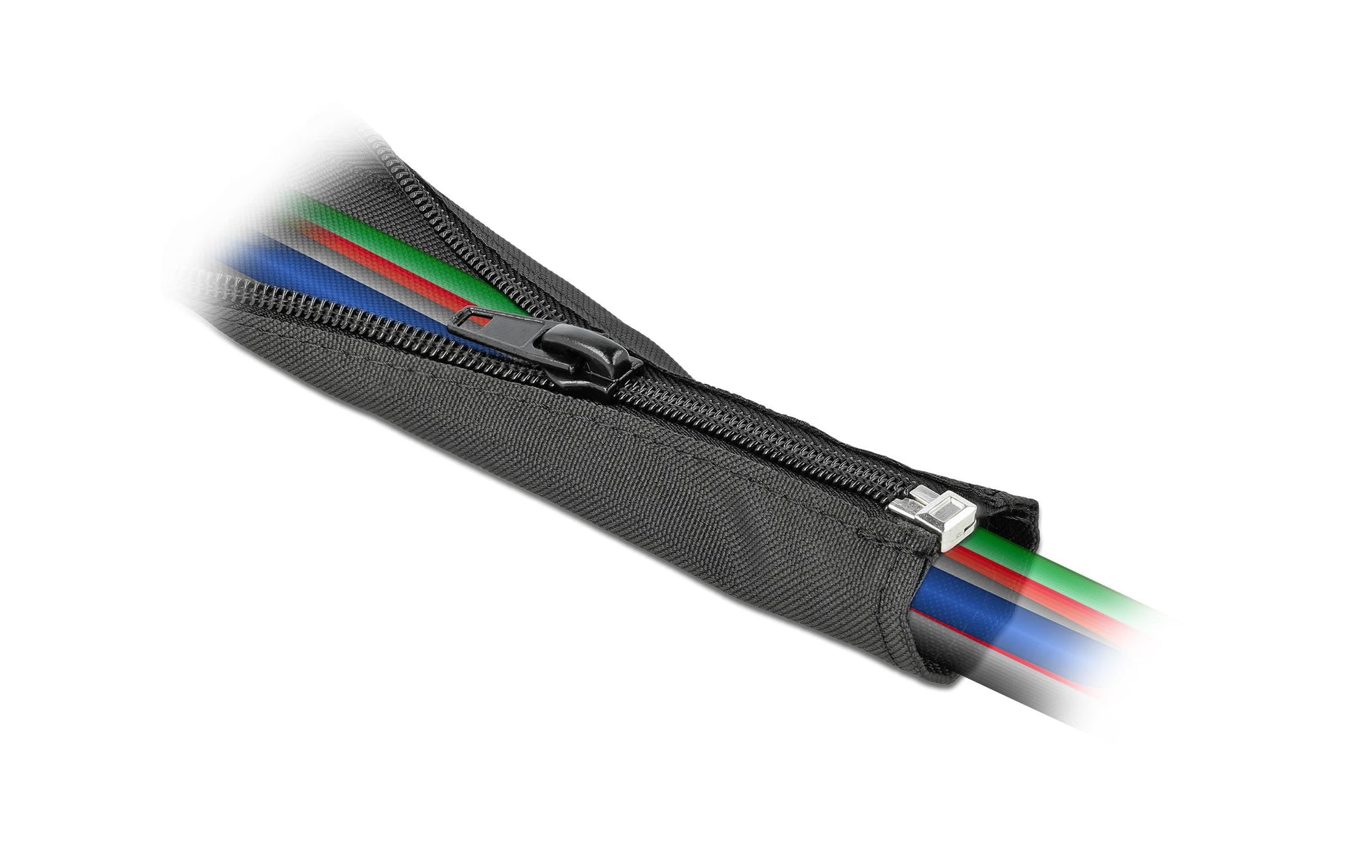 DeLOCK Kabelschlauch Ø 25 mm × 2 m, wiederverwendbar, Reissverschluss – schwarz
