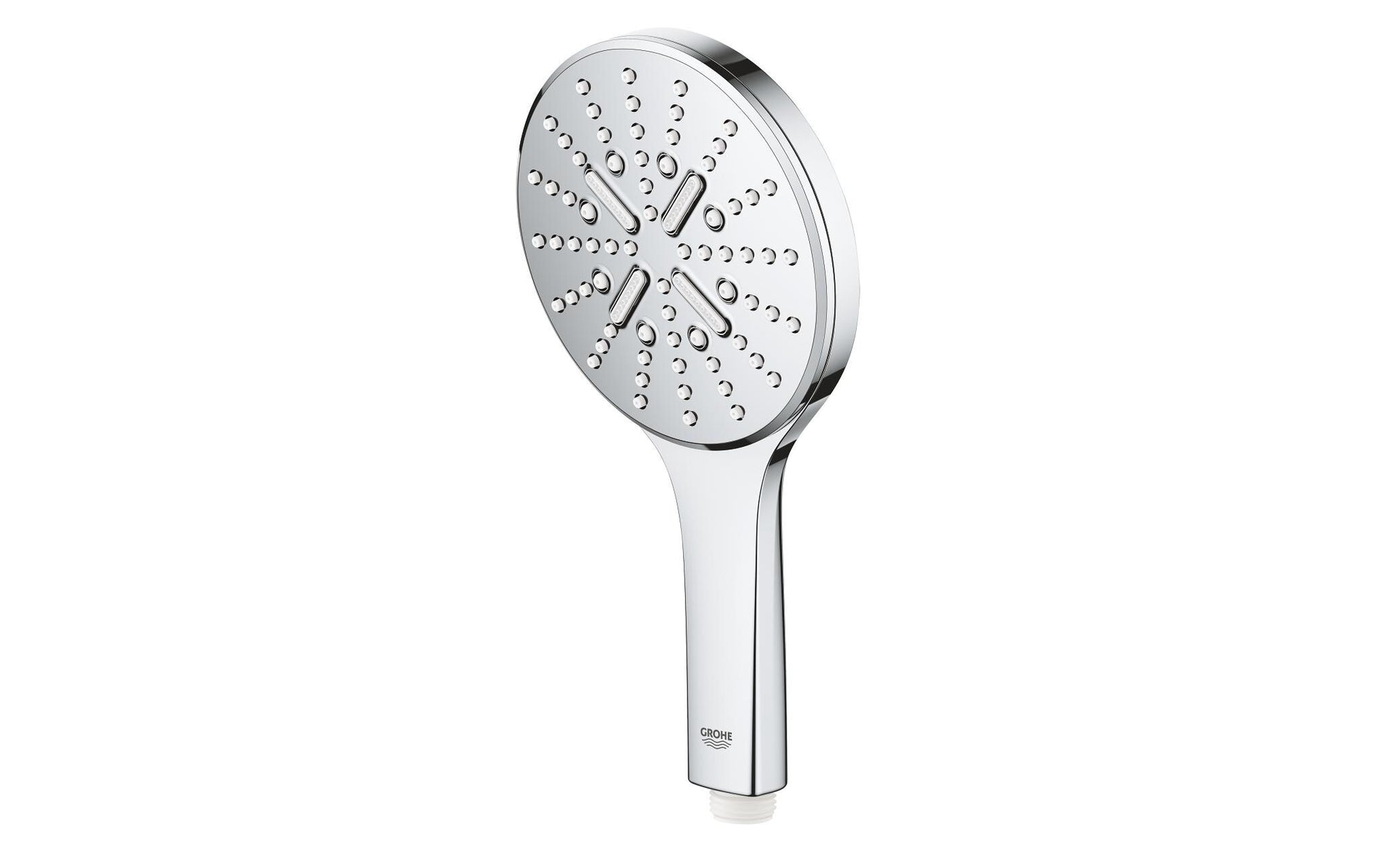 GROHE Handbrause Rainshower 130 – Ø13 cm, Edelstahl, Wandmontiert, Chrom