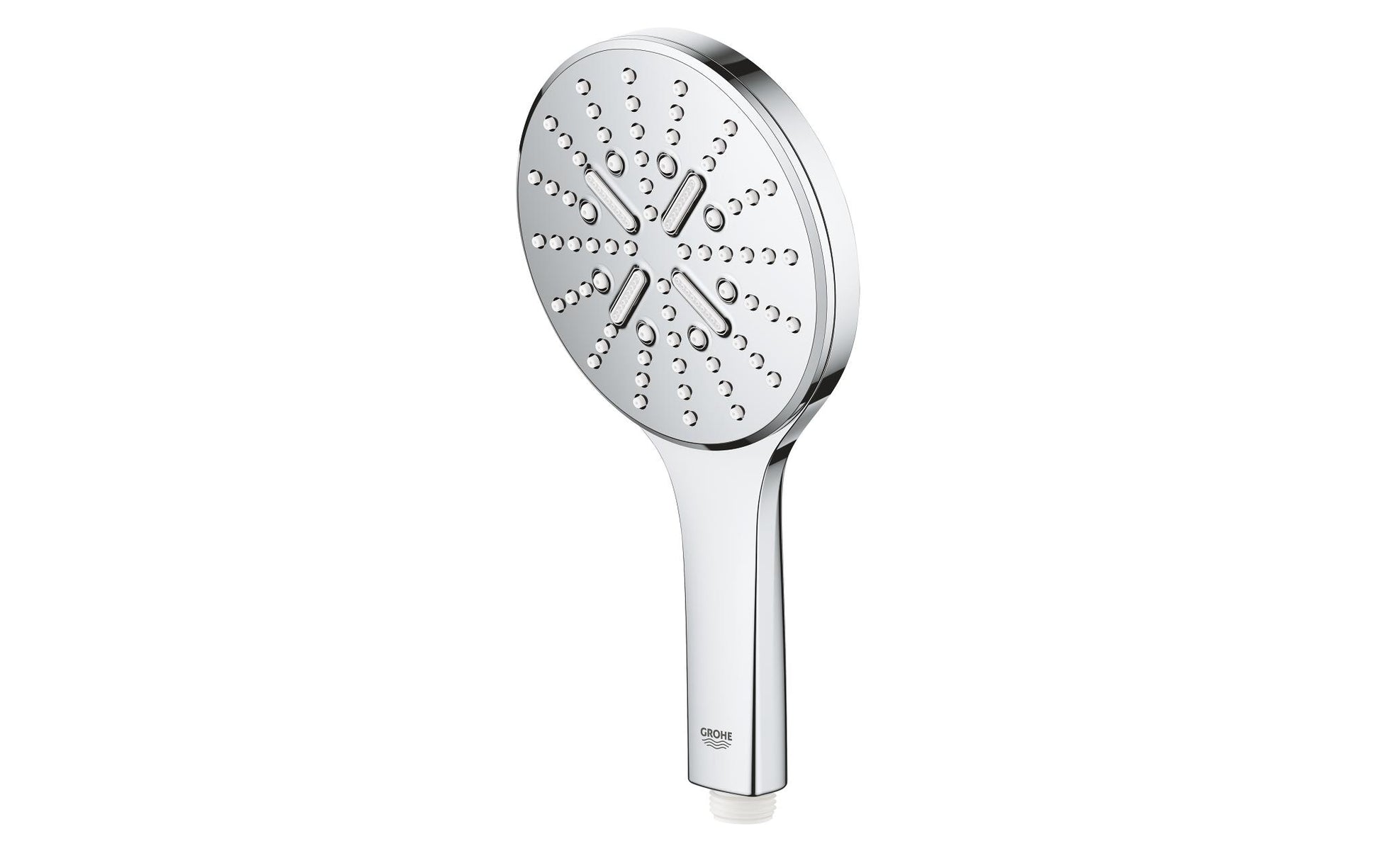 GROHE Handbrause Rainshower 130 – Ø13 cm, Edelstahl, Wandmontiert, Chrom