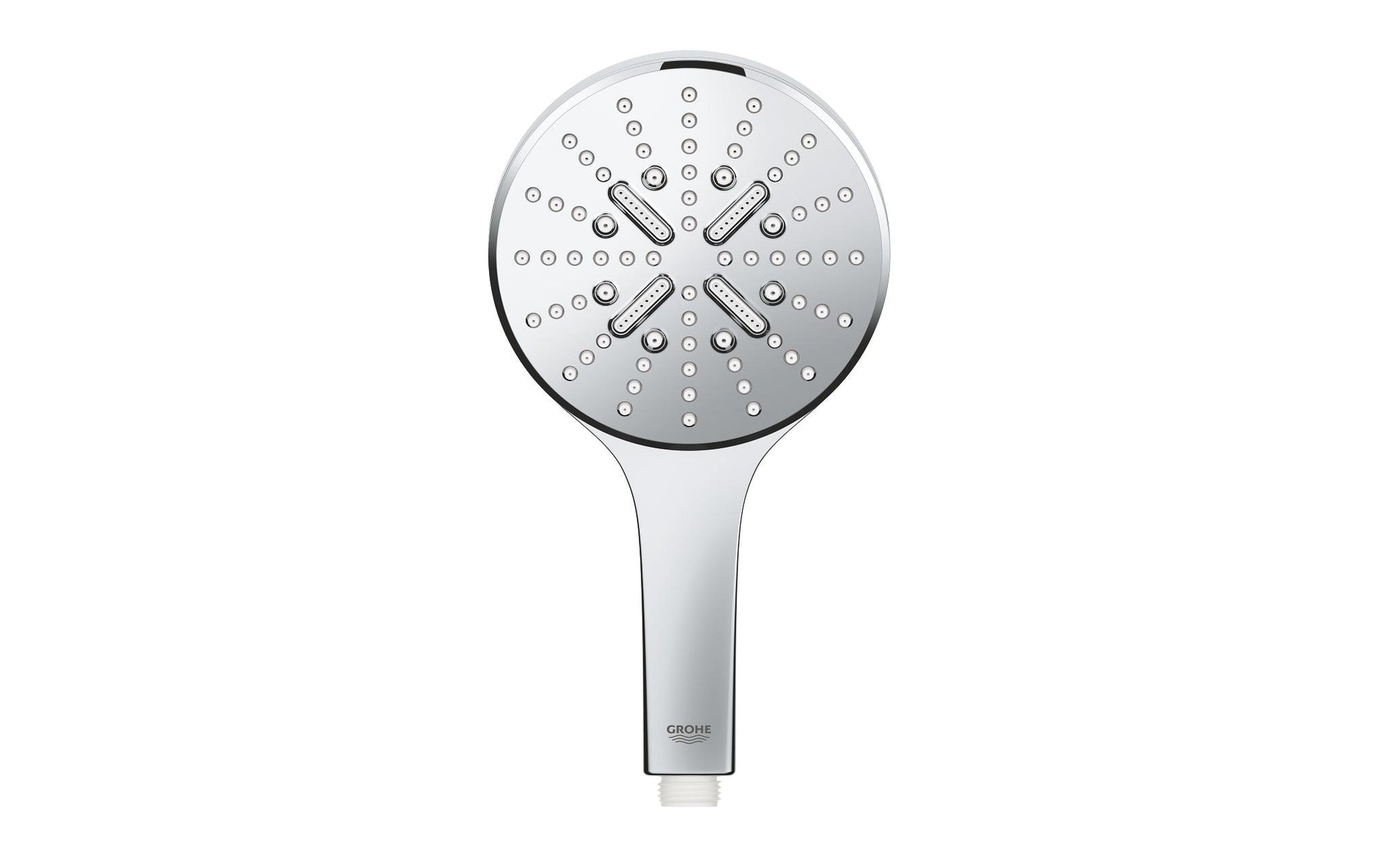 GROHE Handbrause Rainshower 130 – Ø13 cm, Edelstahl, Wandmontiert, Chrom