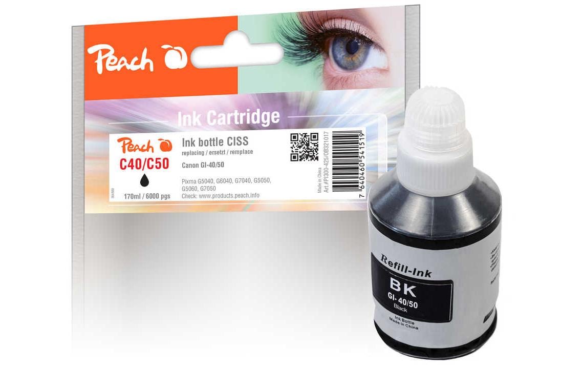 Peach Tinte Canon GI-40/50 – Pigmenttinte, 170 ml