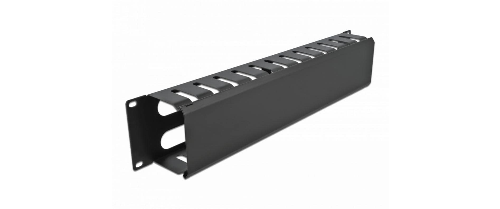 DeLOCK 19" Rangierpanel, 2U, 4 Öffnungen, Montageset, Metall – Schwarz