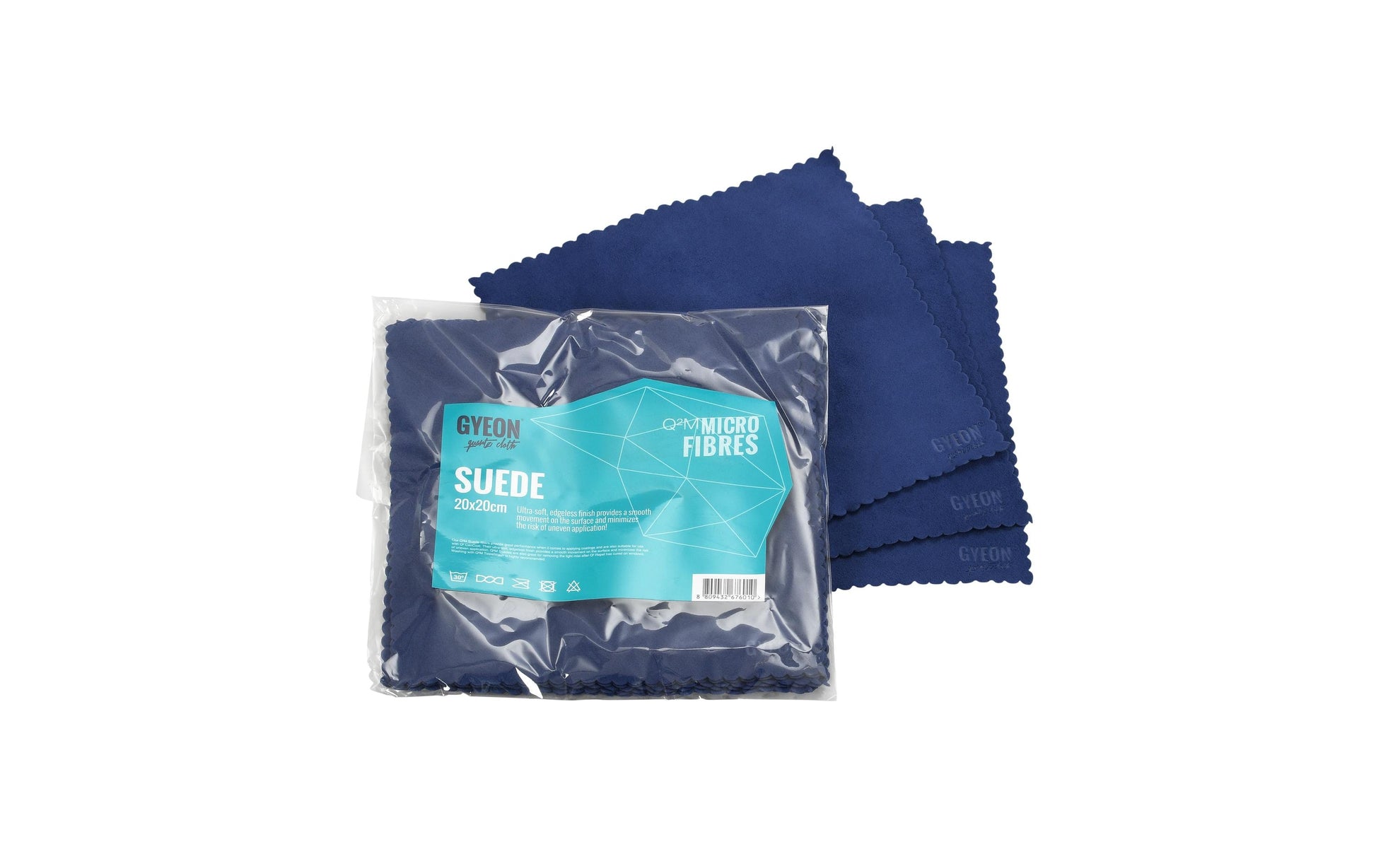 Gyeon Mikrofasertuch Q2M Suede – Blau – 20 × 20 cm – 1 Stk.