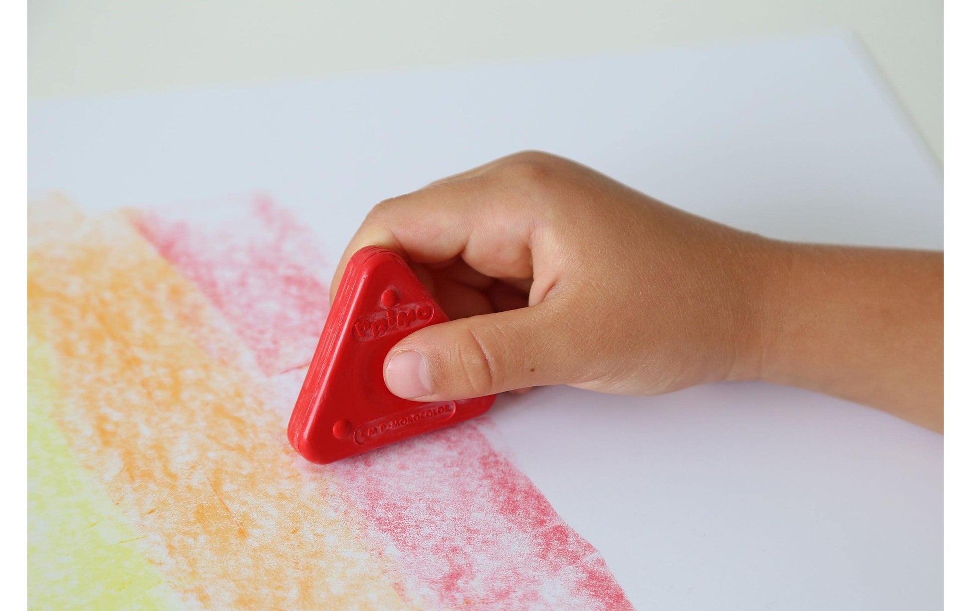 Primo Wachsmalstifte Dreikant – bunt – 6 Farben – in Etui