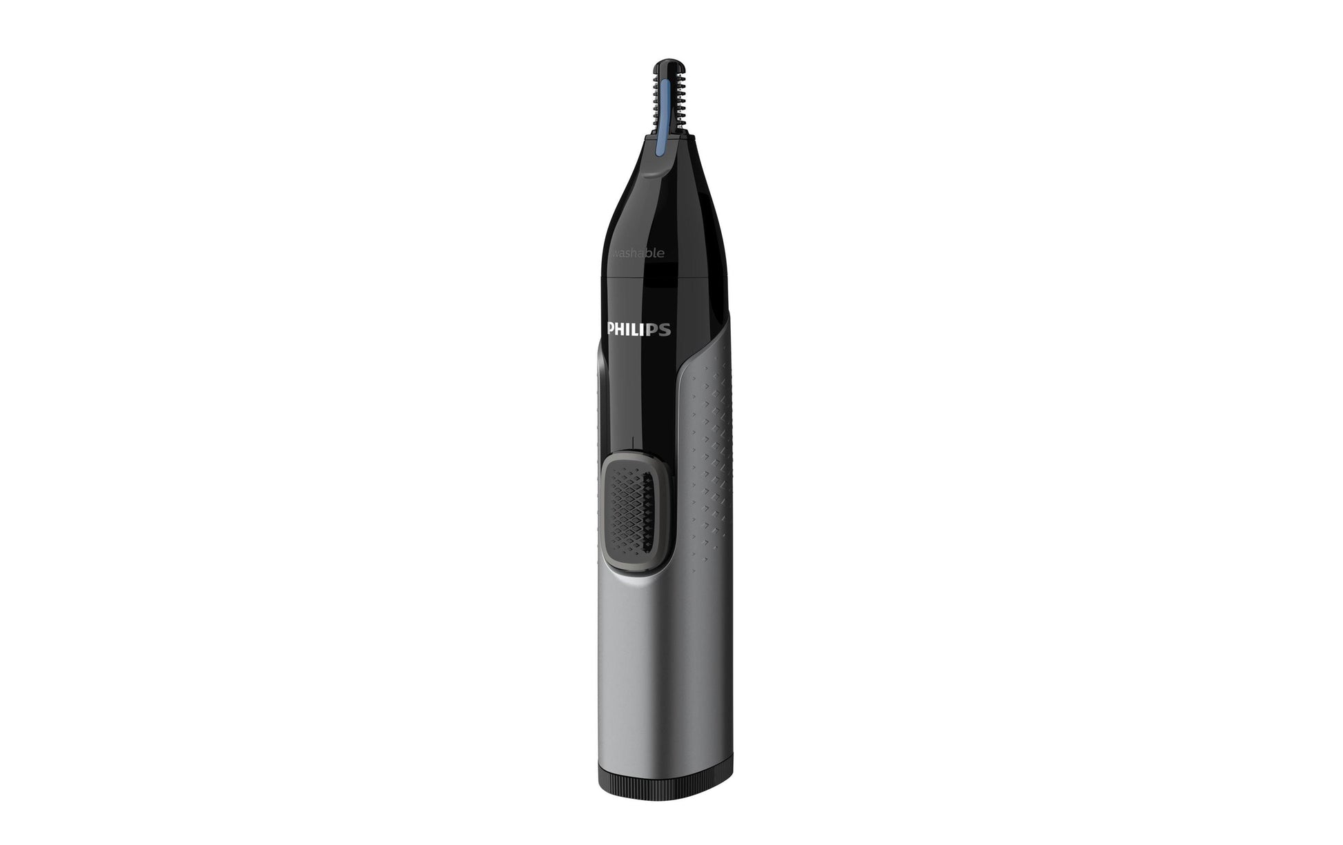 Philips Nasen- & Ohrenhaartrimmer NT3650/16 – batteriebetrieben, 1 × AA, wasserfest – grau, Edelstahlmesser