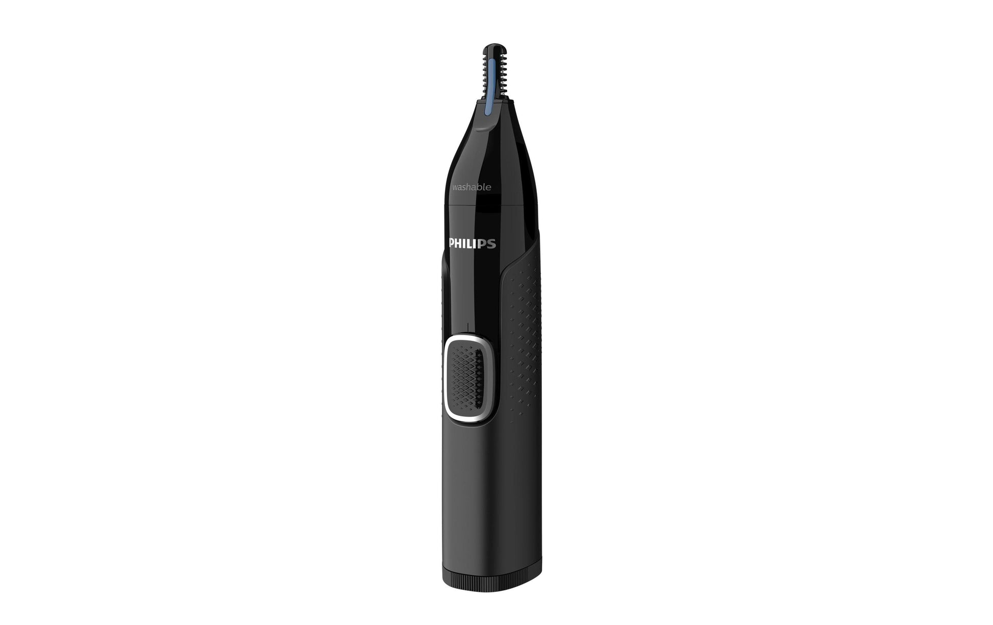 Philips Nasen- & Ohrenhaartrimmer NT5650/16 – 3 Kammaufsätze, batteriebetrieben – schwarz, Edelstahlmesser