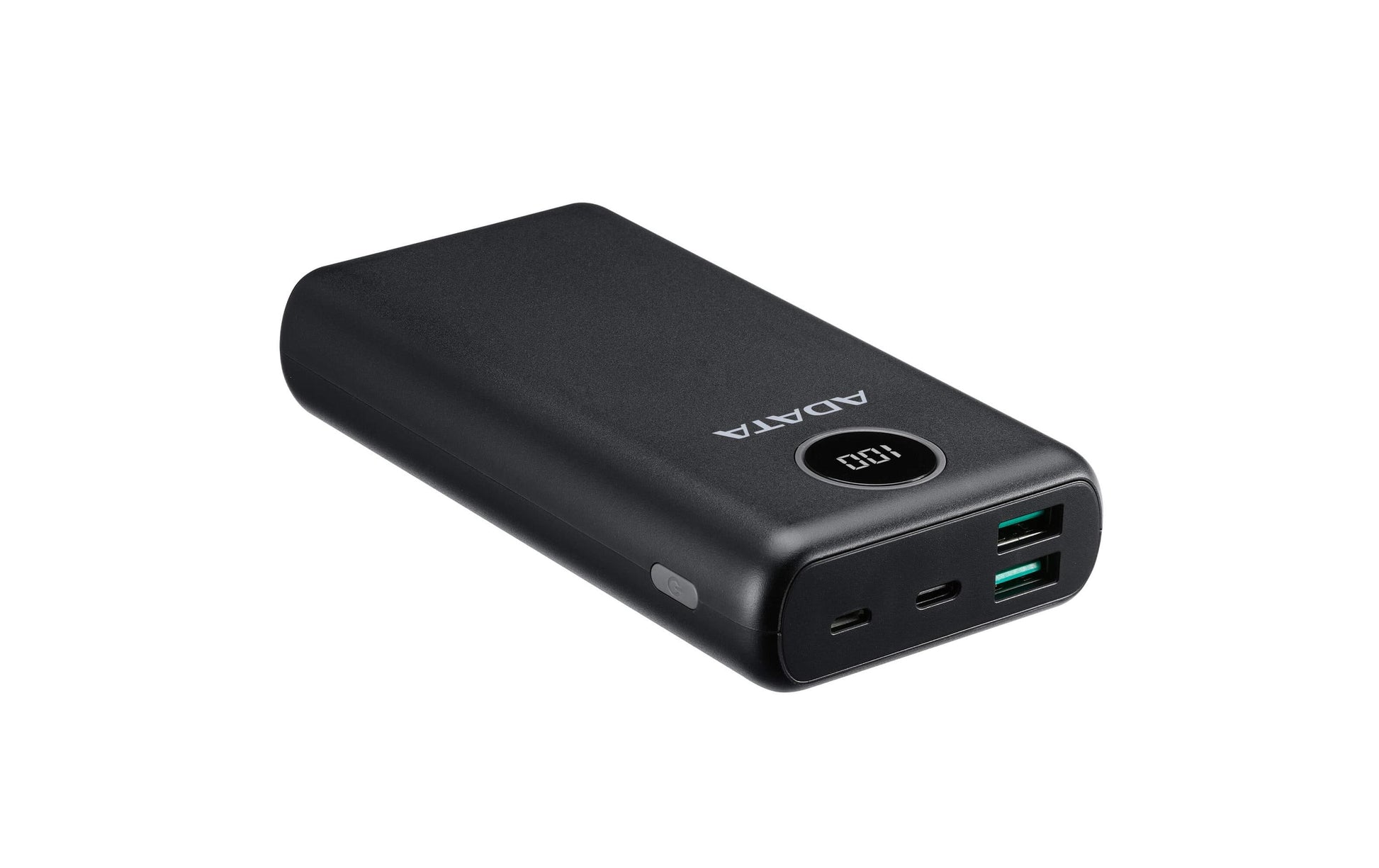 ADATA Powerbank 20000 mAh, PD 18 W, 2× USB-A, 1× USB-C, für Smartphones, Schwarz