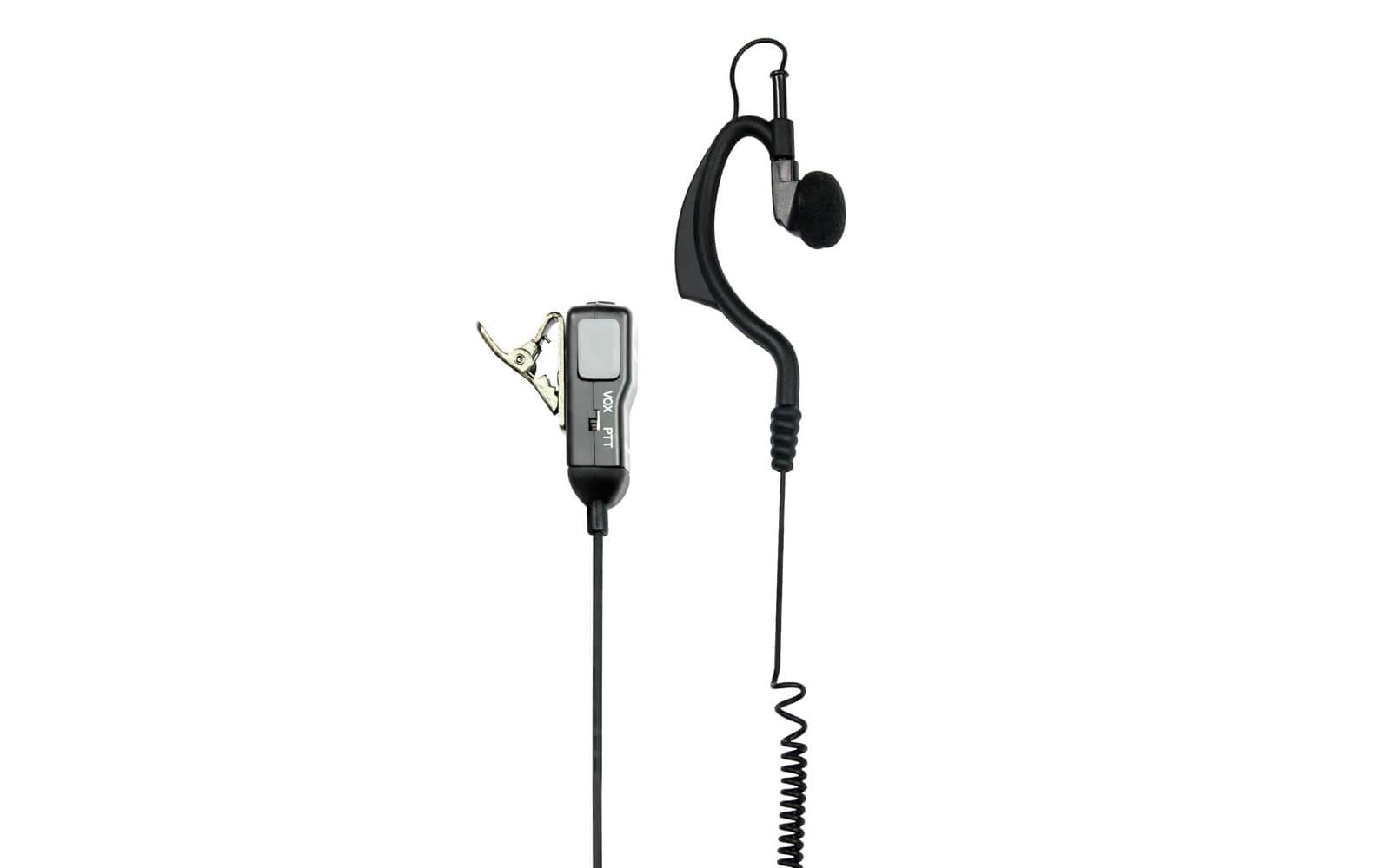 Midland MA21-SX – Headset, kabelgebunden, monophon, Ohrbügel, 2,5 mm Stecker, Boom-Mikrofon, schwarz